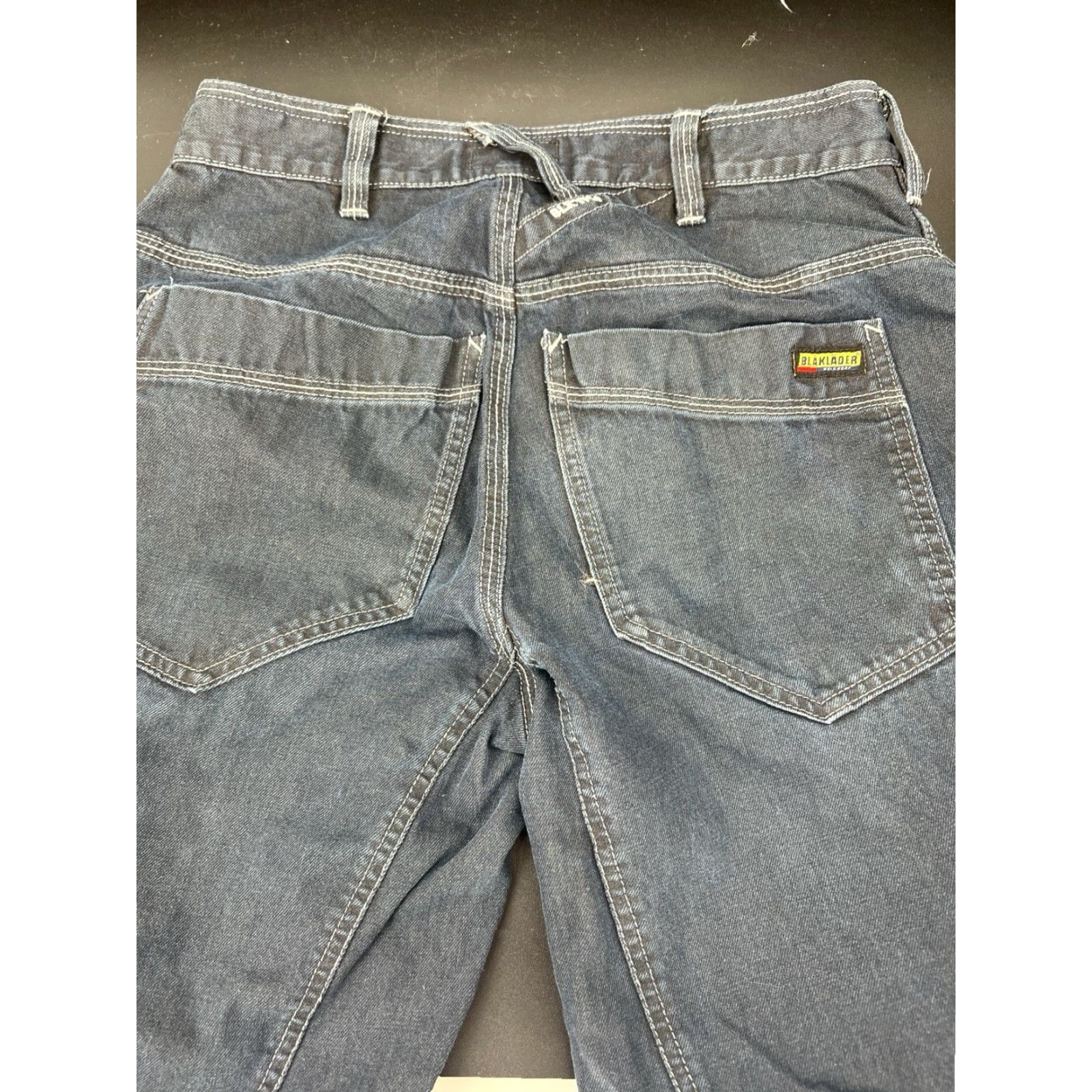 Vintage VINTAGE Blaklader Work Pants Mens 30x31 Dark Blue Denim Cargo Pockets Tool Loop Jeans Regular 30 Mens Size US 30 / EU 46 - 5 Thumbnail