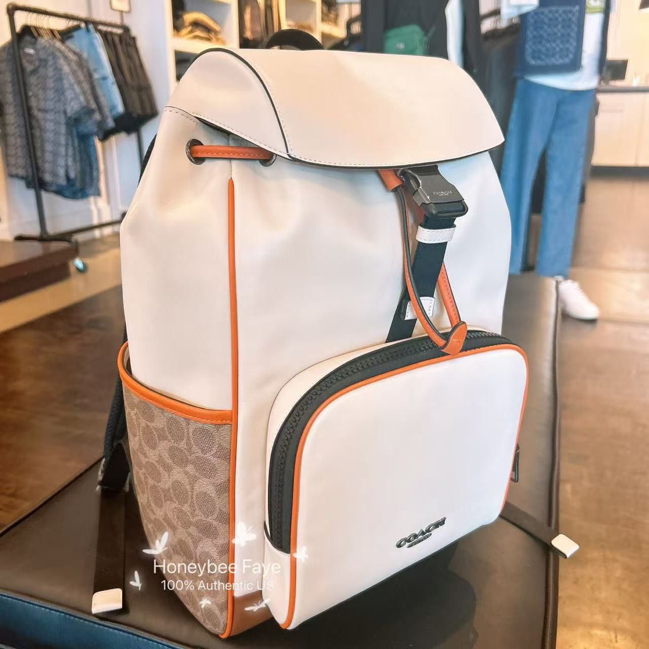 Coach Racer Backpack In Colorblock Signature Canvas CAJ74 Size ONE SIZE - 2 Thumbnail