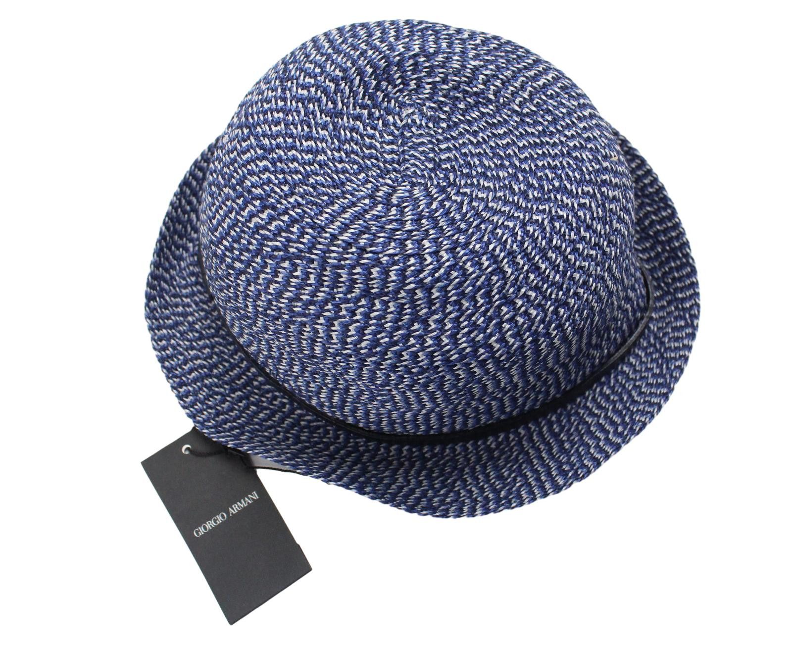 Giorgio Armani GIORGIO ARMANI Hat Men's 57 CM Braided Lamb Leather Detail Size ONE SIZE - 3 Thumbnail
