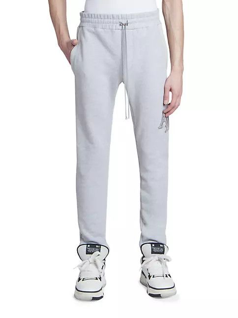Amiri o1w1db11224 Sweatpant & Jogger in Heather Grey Size US 32 / EU 48 - 3 Thumbnail