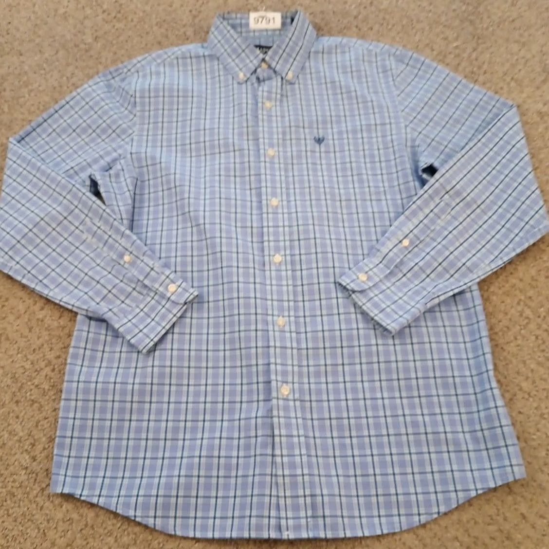 Chaps Chaps Shirt Mens Medium Purple Lavender Plaid Long Sleeve Button Down Easy Care Size US M / EU 48-50 / 2 - 2 Thumbnail