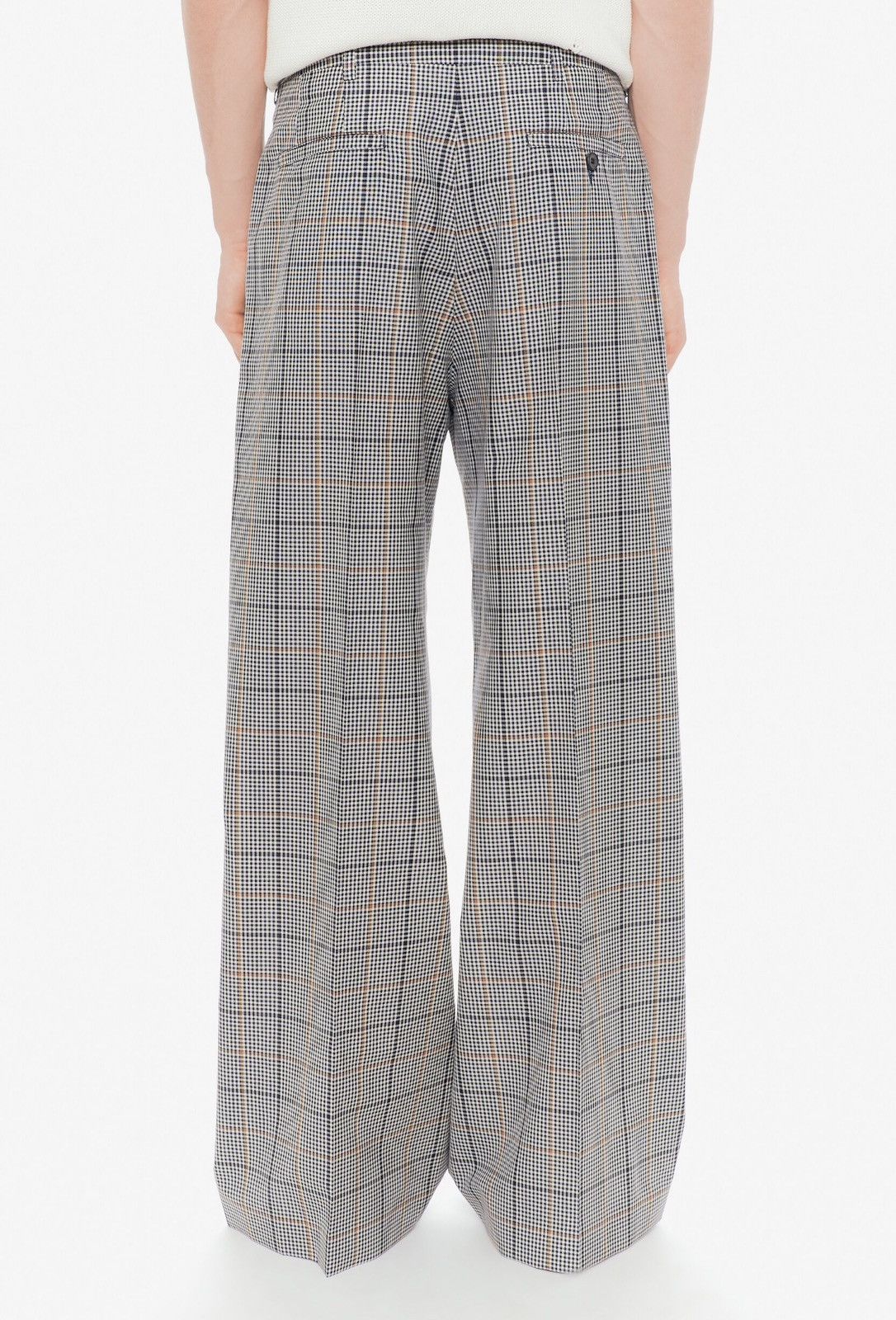 Marni Last Size Marni Grey Wool Check Pattern Wide Leg Trousers Size US 34 / EU 50 - 2 Thumbnail
