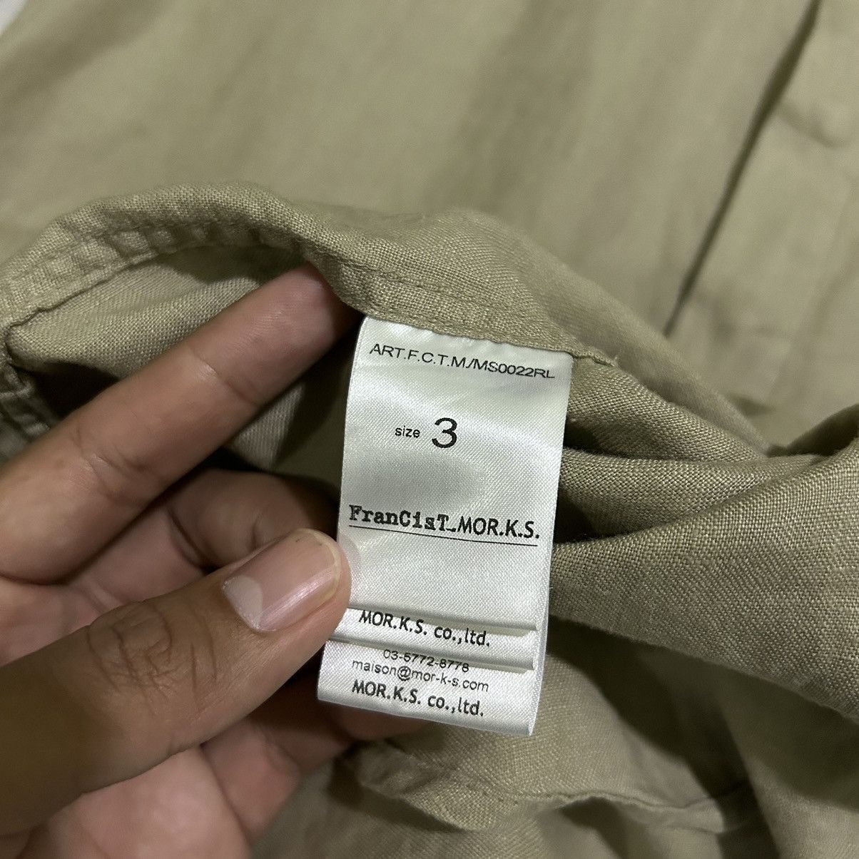 FranCisT MOR.K.S 1990s Francisf Mor.K.S - Beige Work Shirt Size US M / EU 48-50 / 2 - 16 Thumbnail