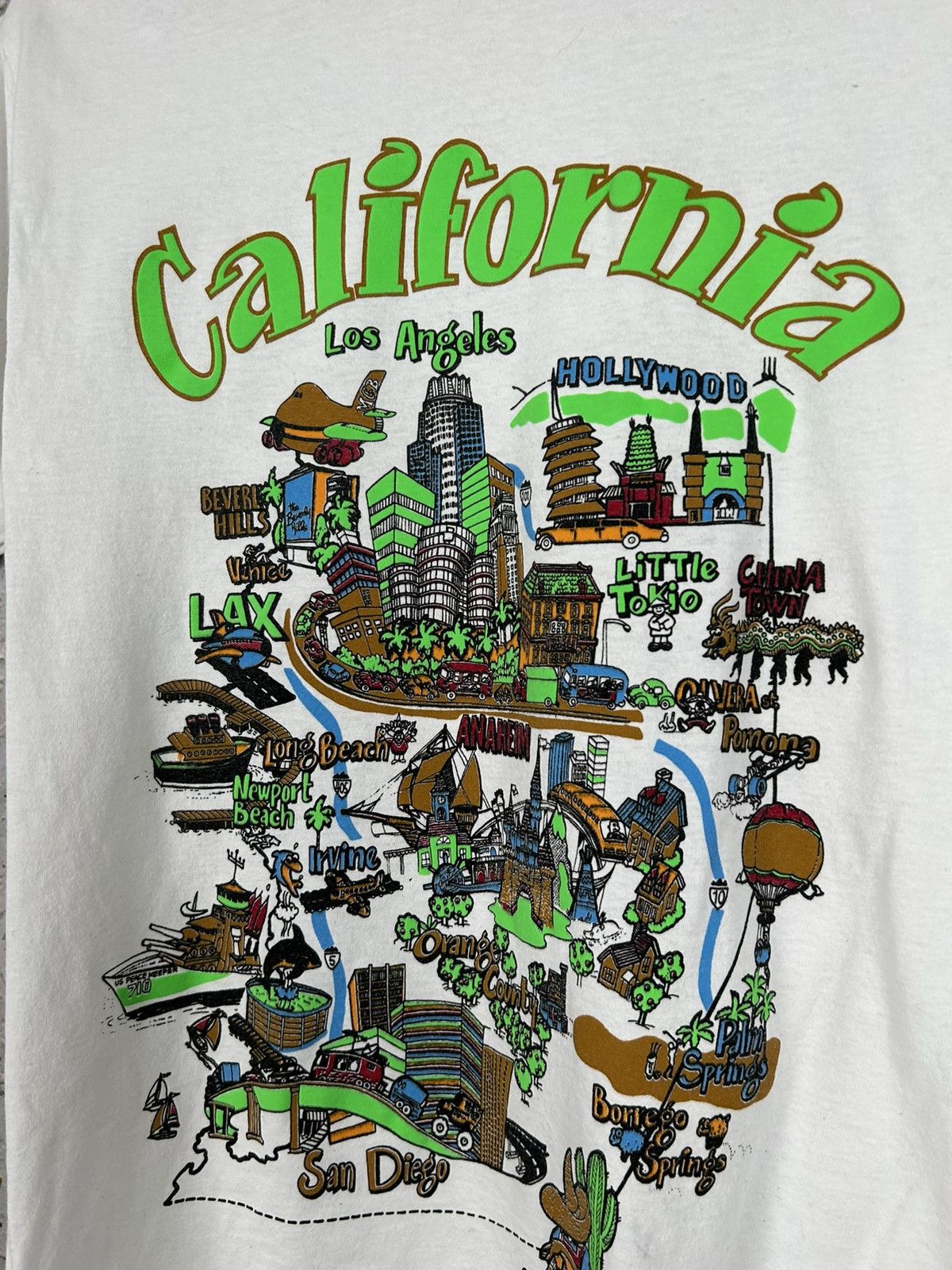 Vintage Vintage California Humor Graphic Tee 90s Rare Hype Retro Size US S / EU 44-46 / 1 - 3 Thumbnail