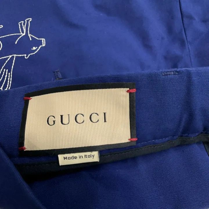 Gucci Gucci Gucci SS23 Solid Color Animal Pattern Pants -2506 Size US 44 / EU 60 - 2 Thumbnail