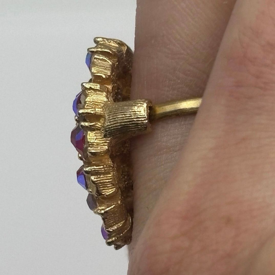 Other Pink & Gold Crystal Ring Size ONE SIZE - 3 Thumbnail