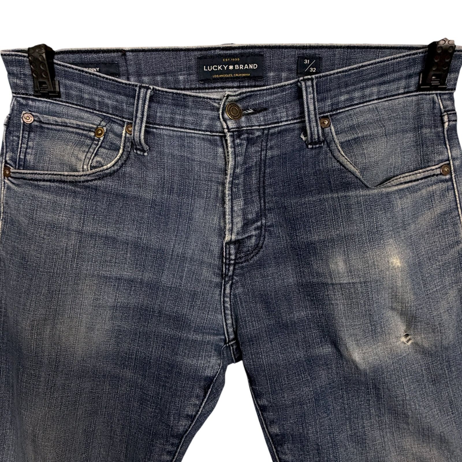 Lucky Brand Lucky Brand Men's 31x32 Distressed 110 Skinny Stretch Jeans Size US 31 - 4 Thumbnail