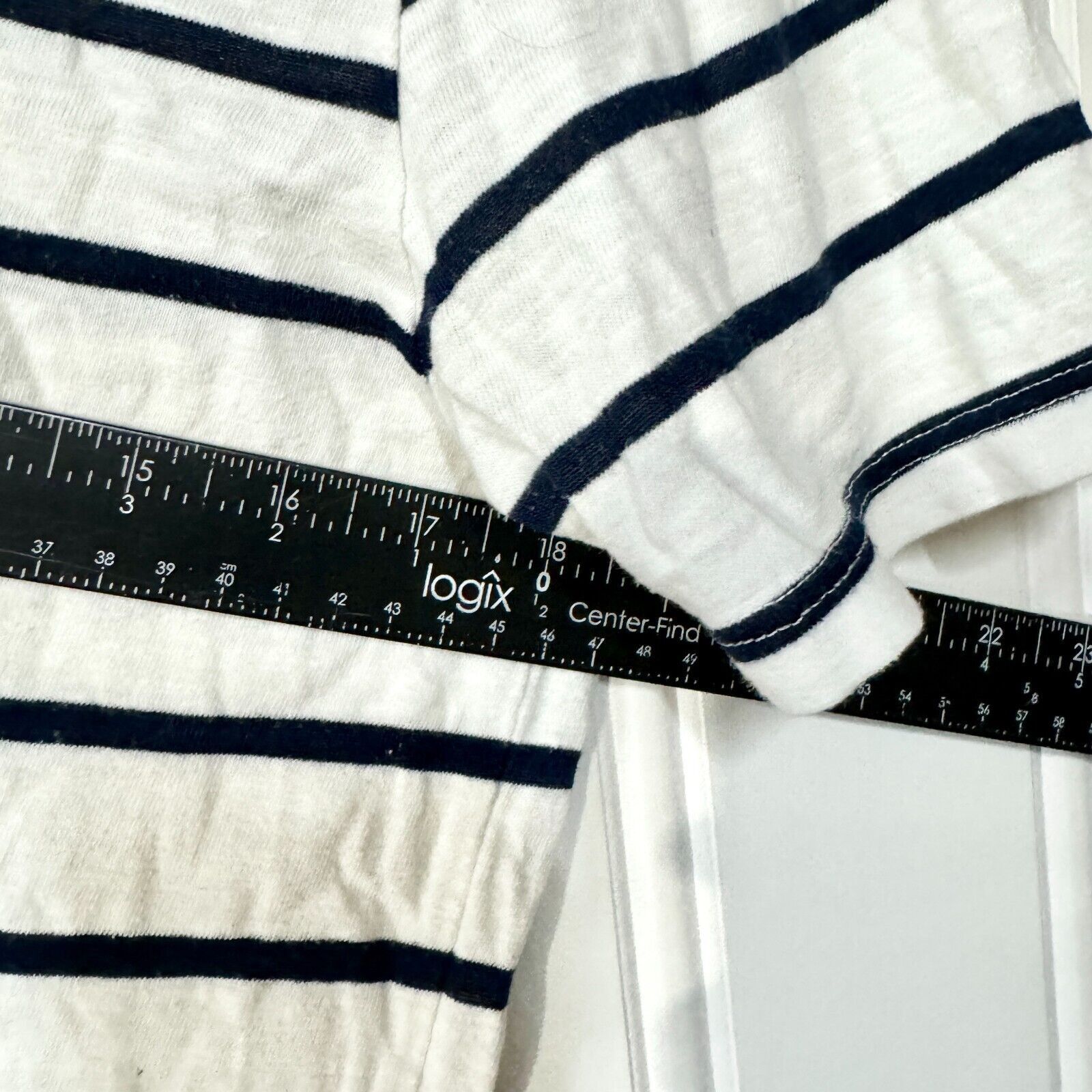 Reiss Reiss Cotton Navy White Stripe Casual Tee Size Medium Size M / US 6-8 / IT 42-44 - 3 Thumbnail