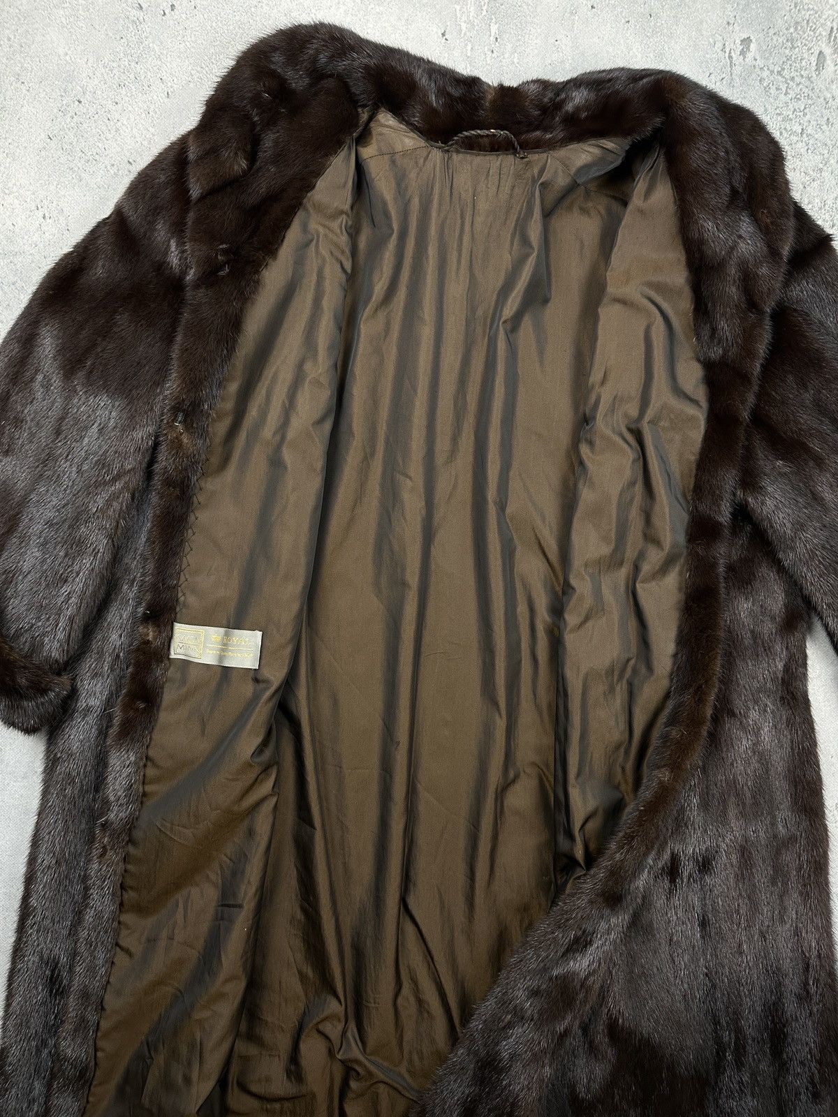 Sagafurs Rare Vintage SAGA Mink Royal Brown Full-Length Fur Lux Coat Size L / US 10 / IT 46 - 4 Thumbnail