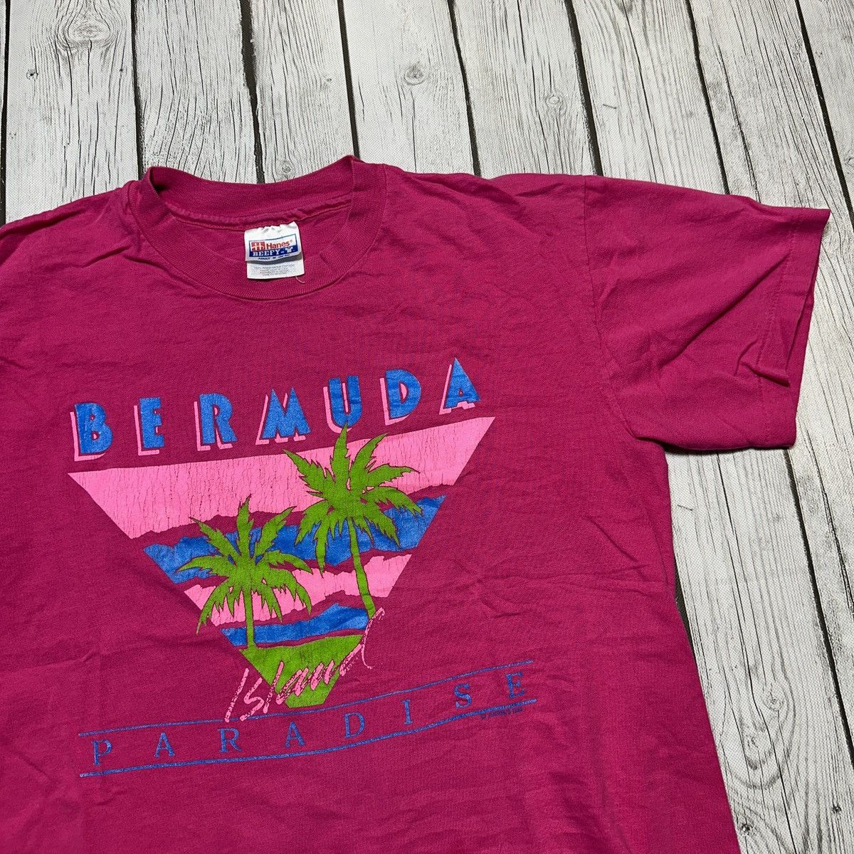 Hanes × Vintage Vintage Bermuda tee Size US M / EU 48-50 / 2 - 3 Thumbnail