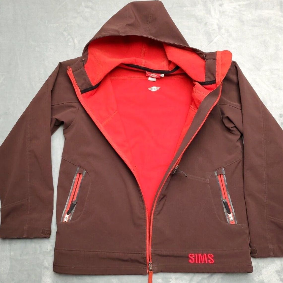 Vintage Simms Jacket Mens M Brown Softshell Fleece Lined Western Outdoors Fishing READ Size US M / EU 48-50 / 2 - 5 Thumbnail