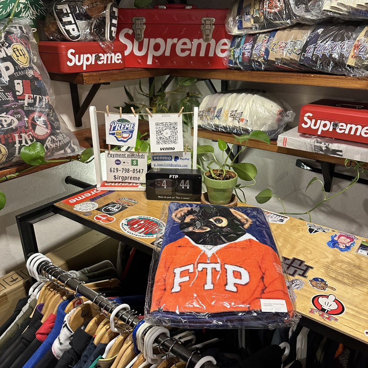 Fuck The Population Ftp bear towel (navy) Size ONE SIZE - 1 Thumbnail