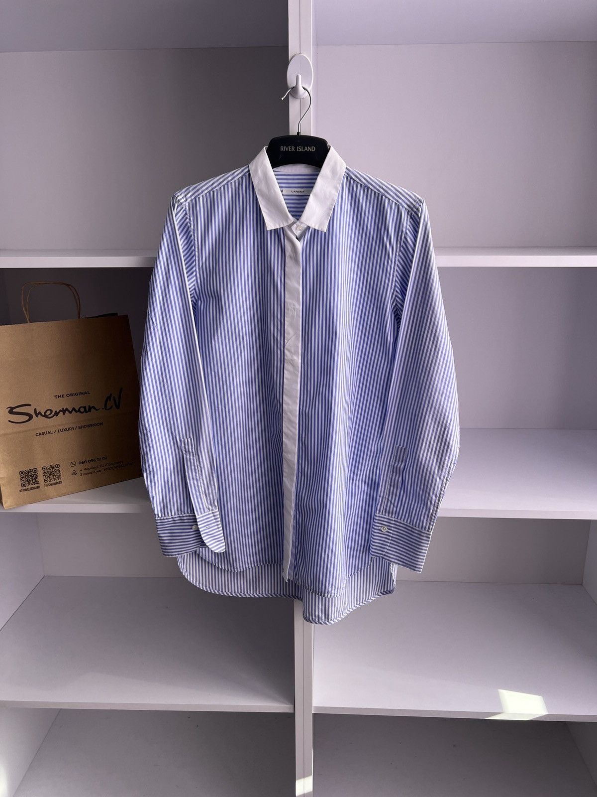 Designer × Vintage Vintage Lis Lareida Women’s Striped Button up shirt Size XS / US 0-2 / IT 36-38 - 2 Thumbnail