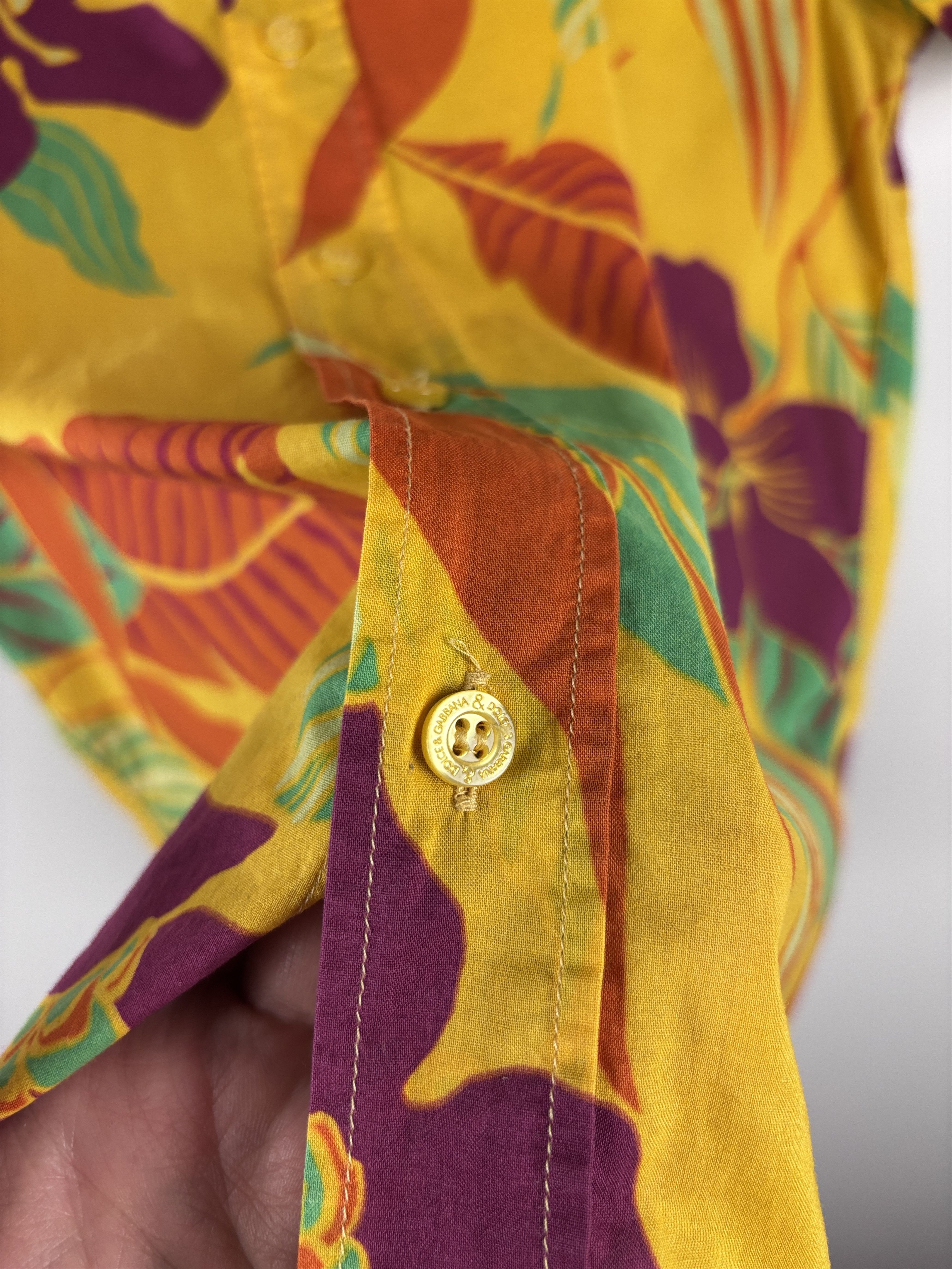 Dolce & Gabbana × Vintage Dolce & Gabbana Hawaiian Floral Short Sleeve Button Shirt 54 Size US L / EU 52-54 / 3 - 5 Thumbnail
