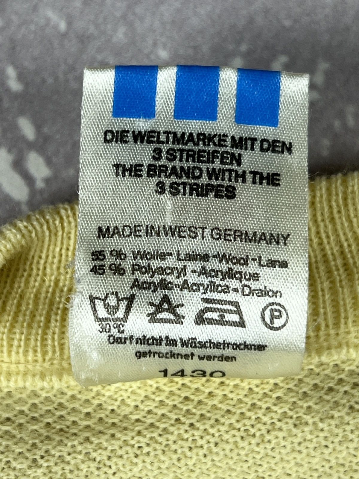 Adidas Vintage 80s 90s Adidas Wool Knit Sweater Vest West Germany Size US S / EU 44-46 / 1 - 6 Thumbnail