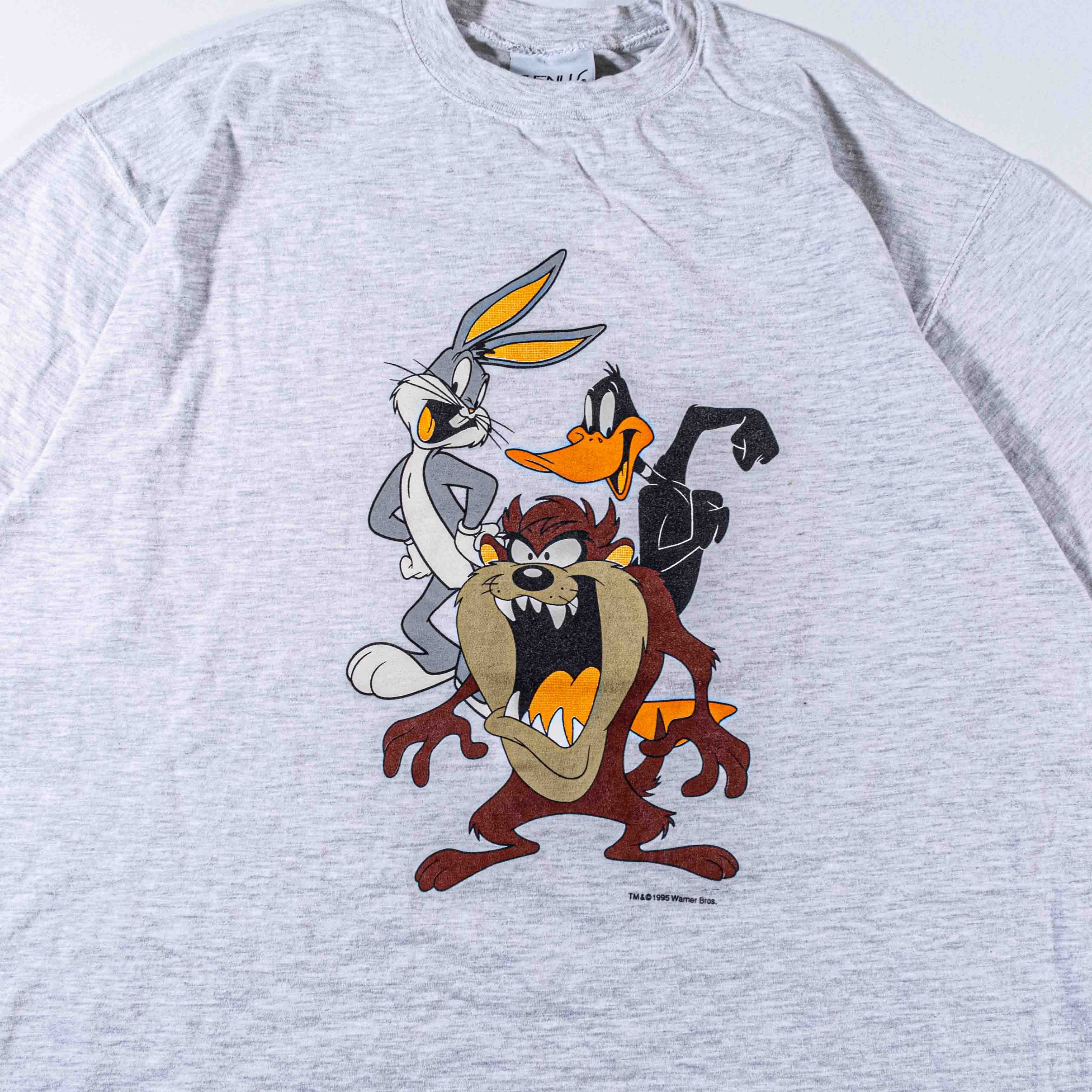 Vintage Looney Tunes Taz Bugs Bunny Daffy Duck T-Shirt L Warner Bros Size US L / EU 52-54 / 3 - 4 Thumbnail