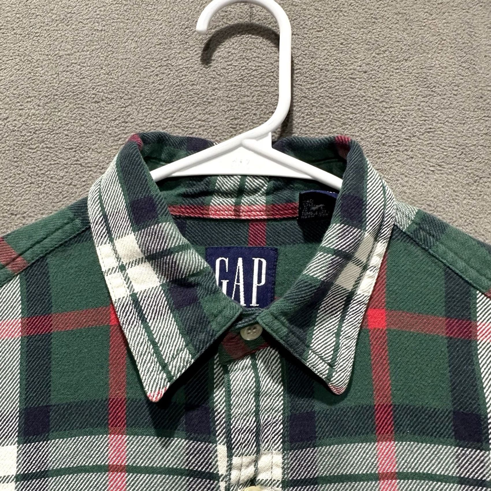 Gap Vintage GAP Shirt Medium Green Plaid Flannel Button Up Long Sleeve Hong Kong Men Size US M / EU 48-50 / 2 - 3 Thumbnail