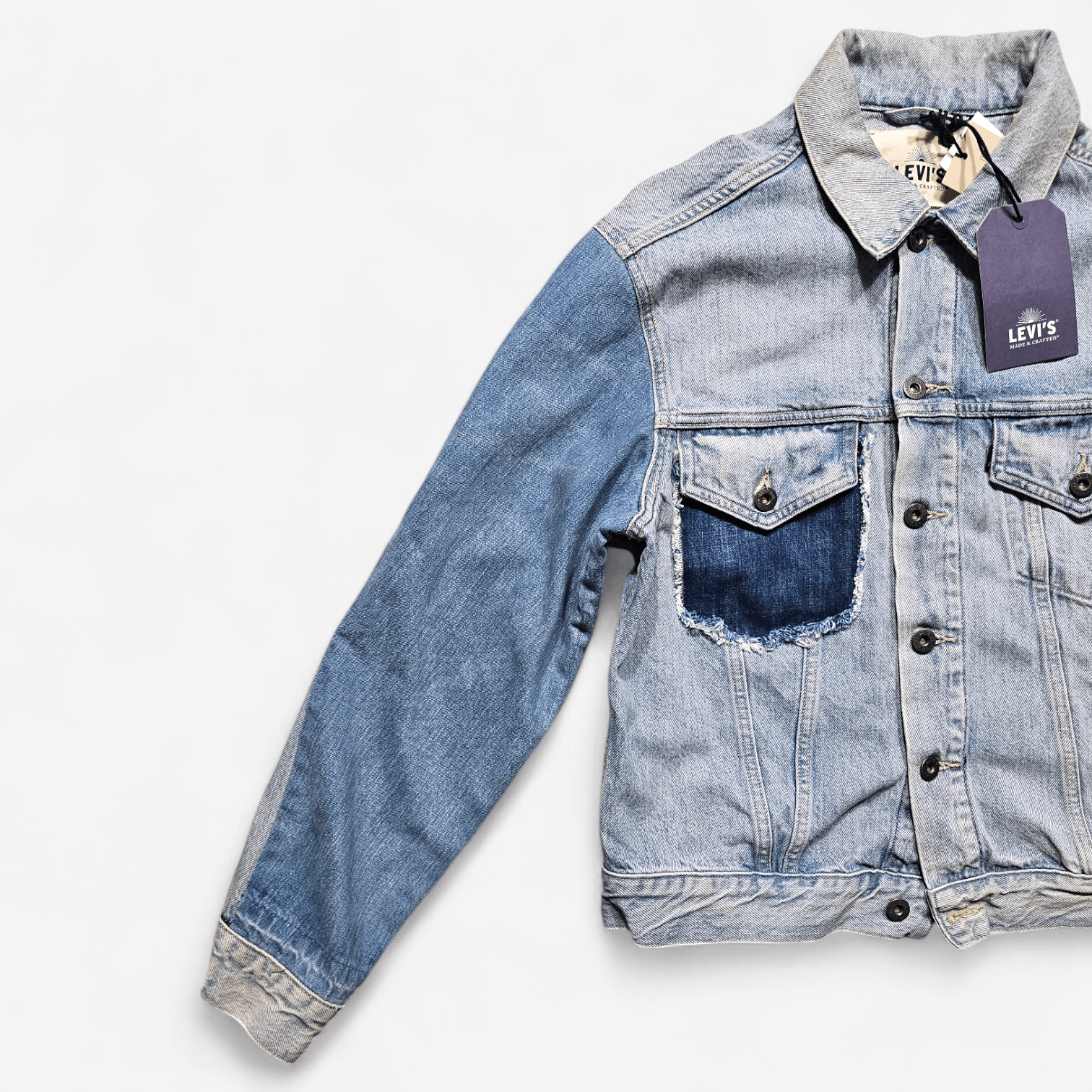 Levi's Made & Crafted Levi's Made & Crafted Selvedge Patchwork Denim Jacket Size L / US 10 / IT 46 - 3 Thumbnail