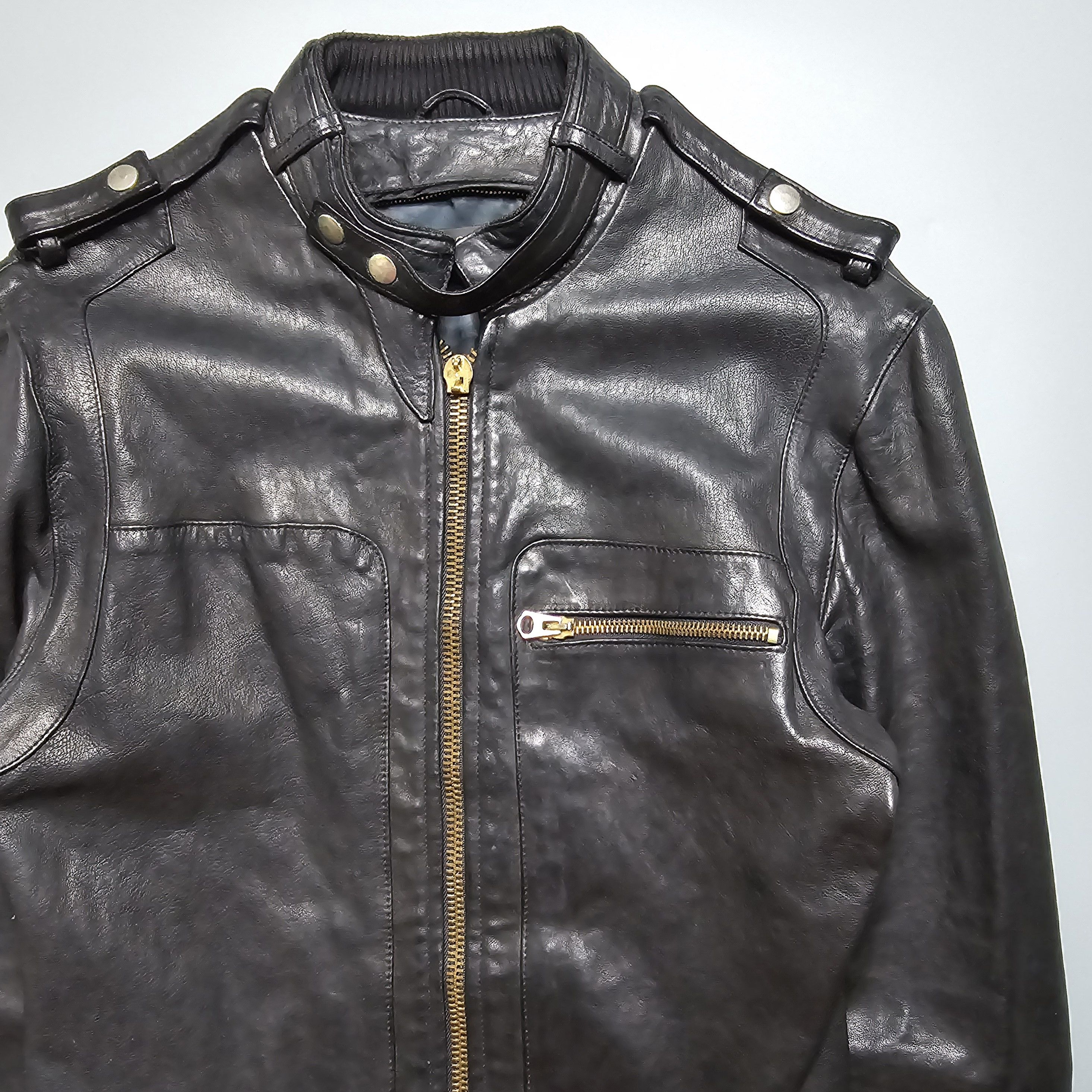 Golden Goose Golden Goose - Archive Cafe Racer Leather Jacket Size US S / EU 44-46 / 1 - 3 Thumbnail