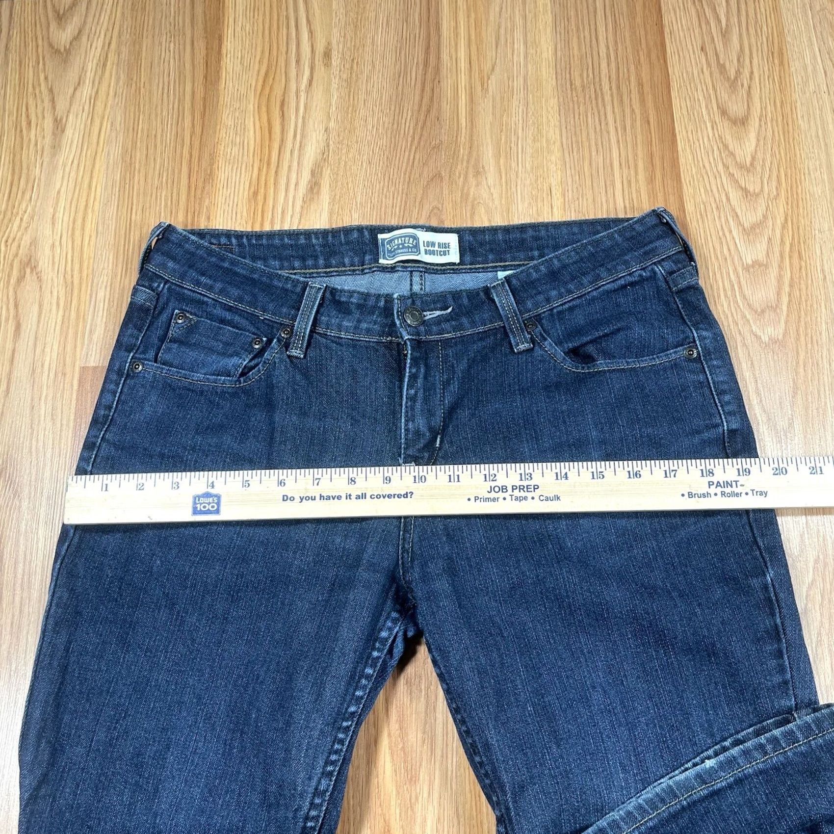 Vintage Signature by Levi Strauss & Co. Jeans Womens 10 Tall Blue Low Rise Bootcut Stretch Denim Jeans Size 32" / US 10 / IT 46 - 5 Thumbnail
