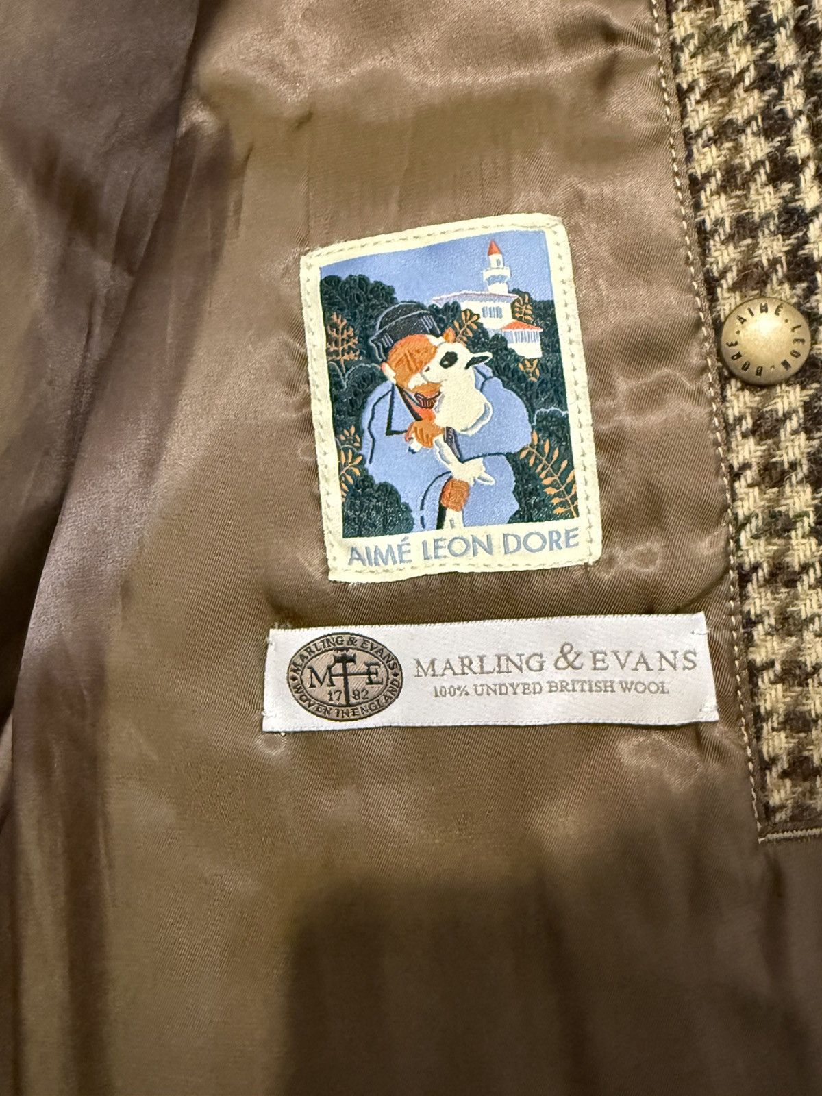 Aime Leon Dore Aime Leon Dore Filled Heritage Vest ALD Brown Houndstooth Size US L / EU 52-54 / 3 - 4 Thumbnail