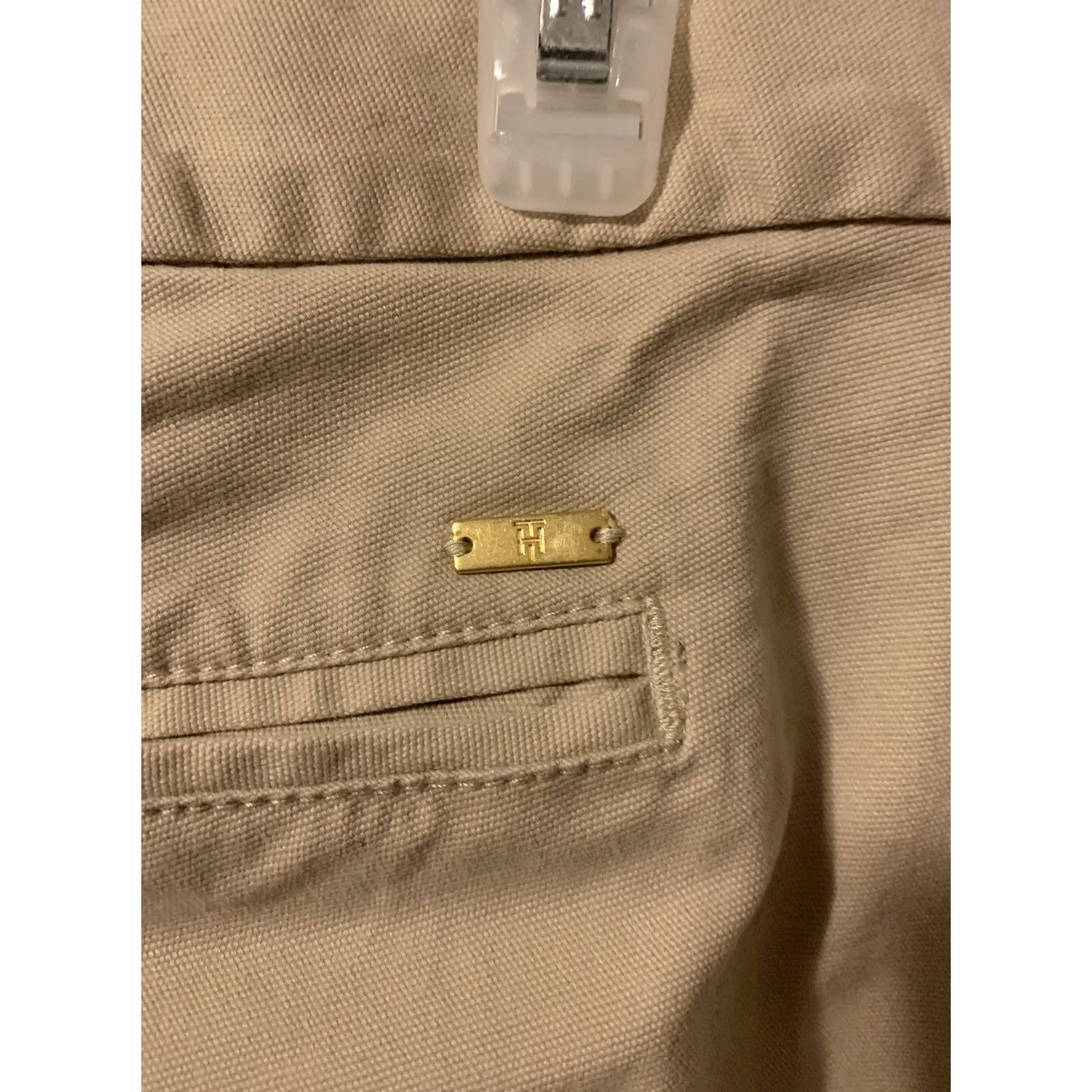 Tommy Hilfiger Tommy Hilfiger Womens 8 Khaki Flat Front Work Pants Chino Beige Size 30" / US 8 / IT 44 - 7 Thumbnail