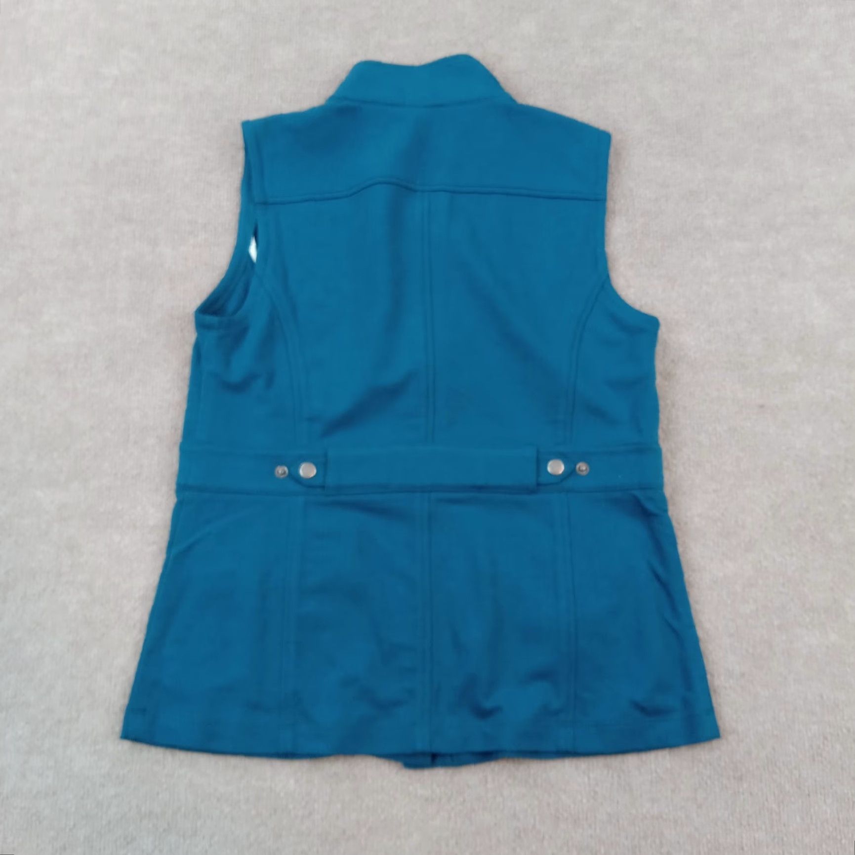 Talbots Talbots Womens Small Vest Blue Full Zip Mock Neck Pockets Outdoors Stretch Size S / US 4 / IT 40 - 8 Thumbnail