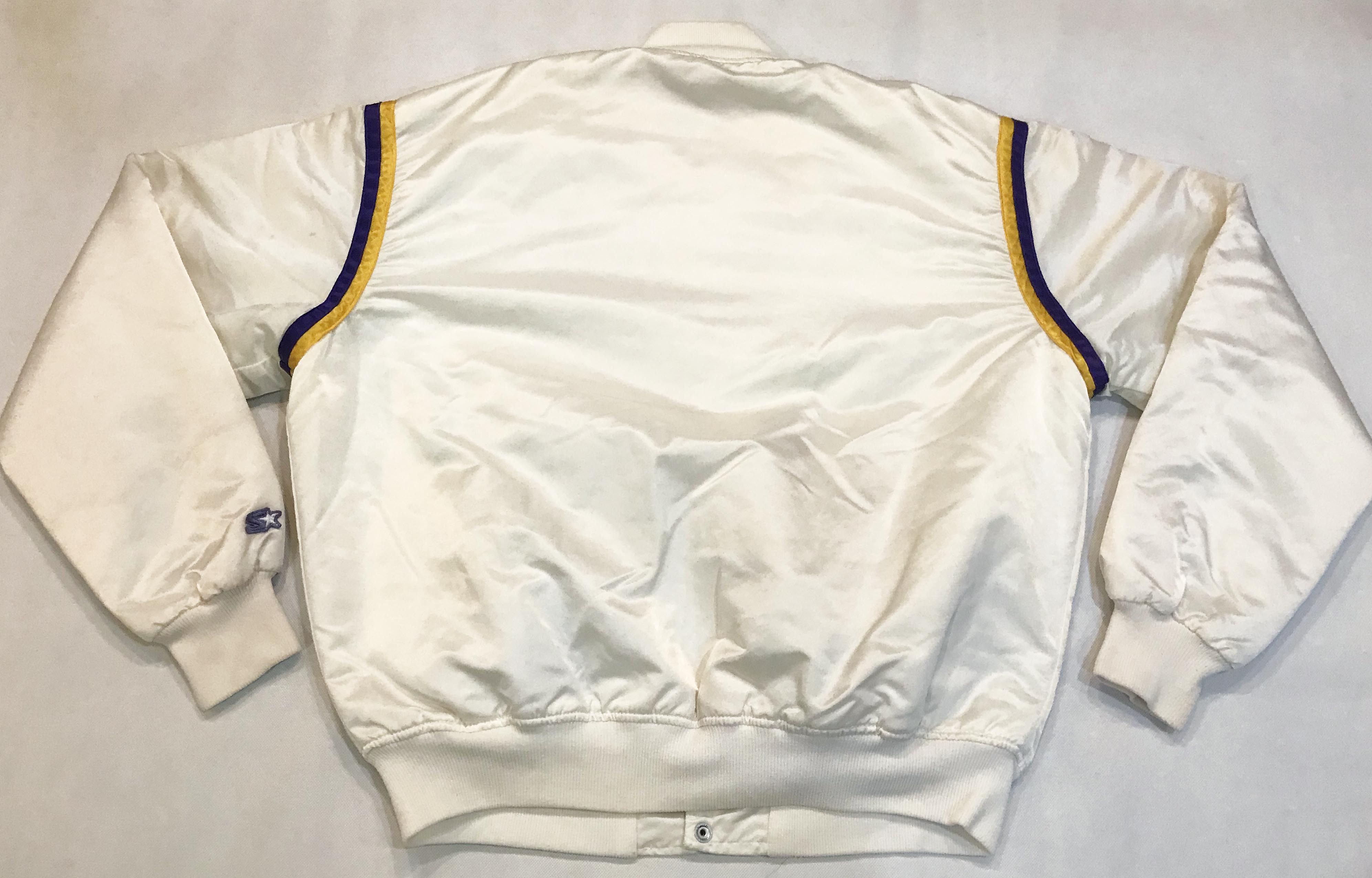 NBA × Starter × Vintage Vintage Starter NBA Los Angeles Lakers Bomber Satin Jacket Size US XL / EU 56 / 4 - 9 Thumbnail