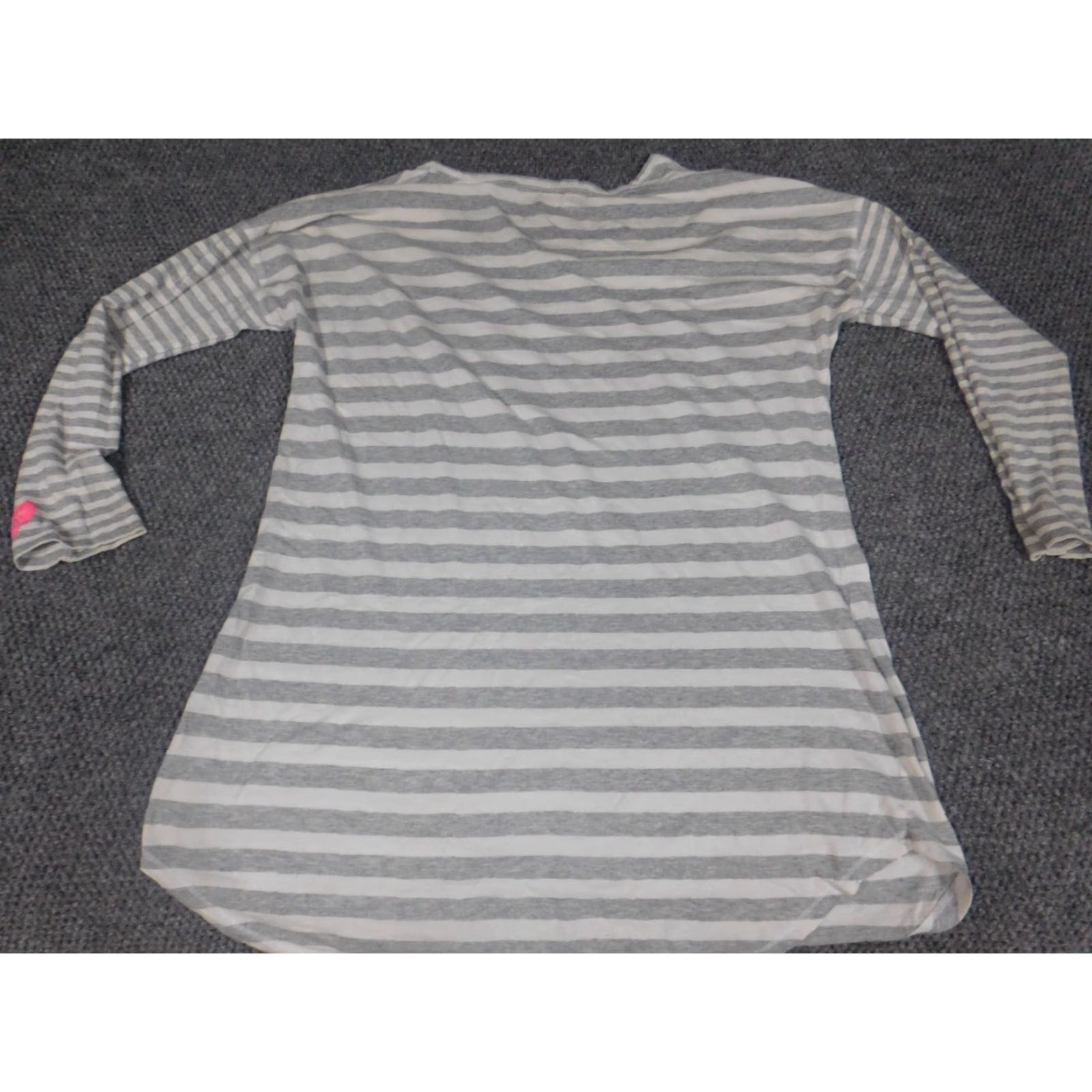 Victoria's Secret Victoria's Secret Womens Blouse Tunic Shirt Gray Stretch Striped Pullover Casual Long Sleeve Size L Size L / US 10 / IT 46 - 7 Thumbnail