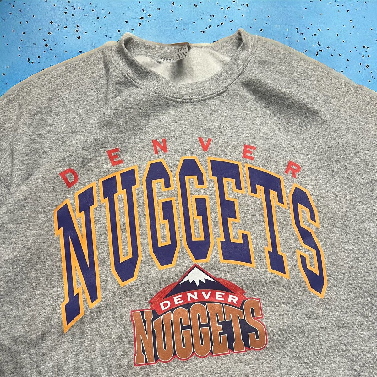 NBA × Vintage Vintage 1995 Denver Nuggets NBA crewneck sweatshirt. Size US XL / EU 56 / 4 - 3 Thumbnail