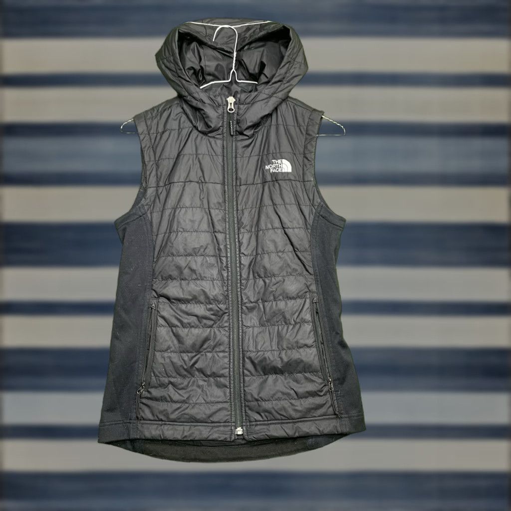 The North Face VINTAGE The North Face Puffer Vest Womens XS Quilted Sleeveless Hooded Jacket Black Hike Size XS / US 0-2 / IT 36-38 - 1 Thumbnail