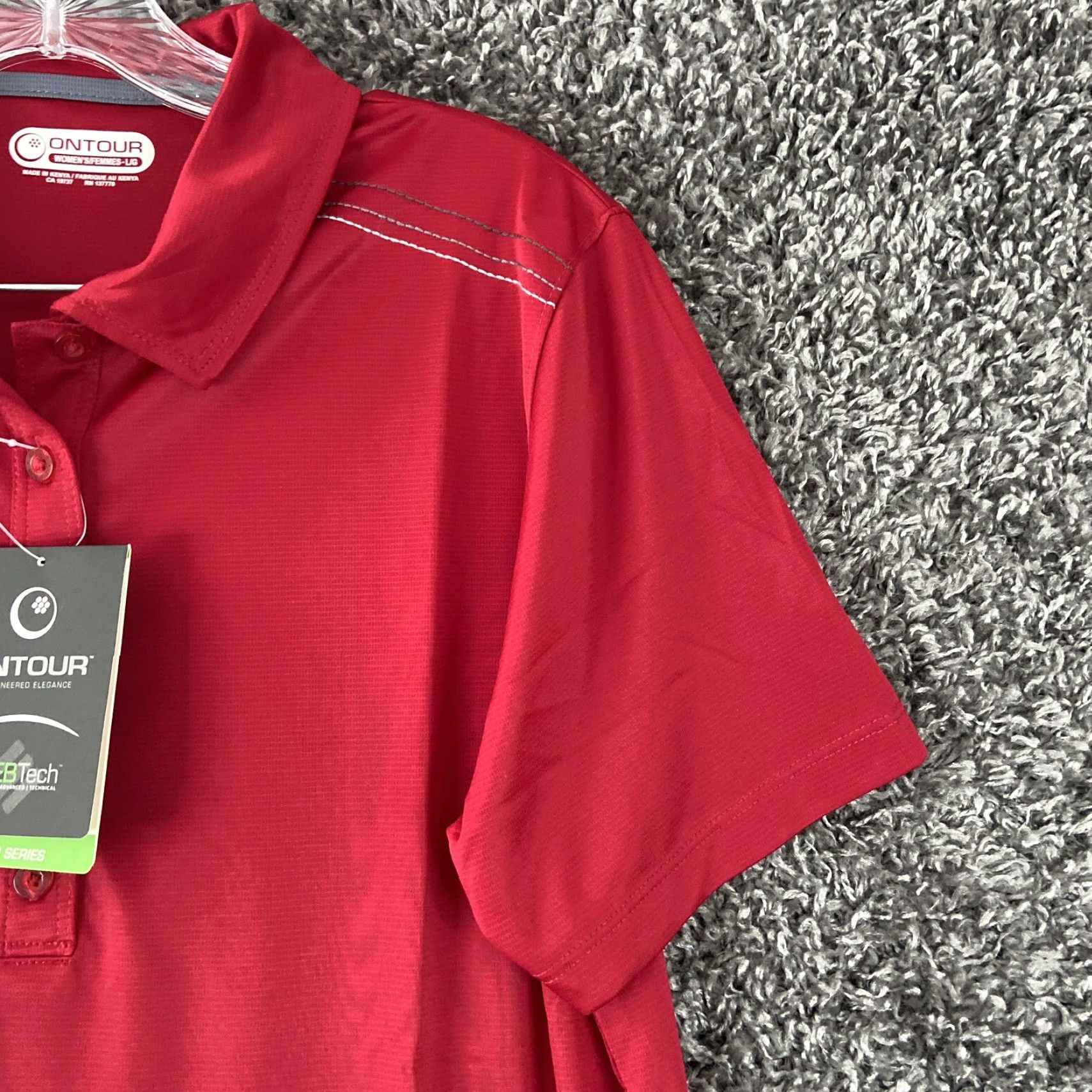 Vintage VINTAGE? No, it's a new item. On Tour Polo Shirt Women L Red Short Sleeve Bowling Top Shirt - Red Polo Bowling Shirt Women L Red Short Sleeve On Tour Size L / US 10 / IT 46 - 5 Thumbnail