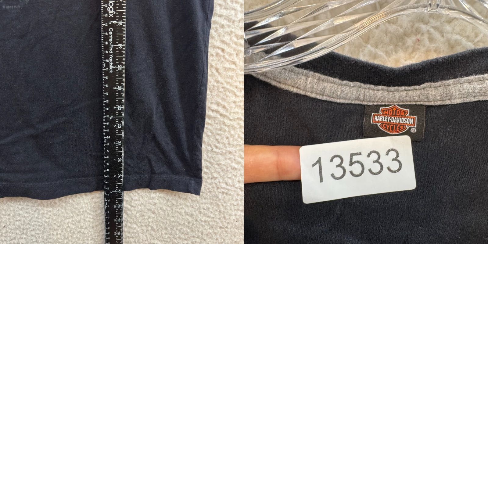 Harley Davidson Harley-Davidson T-Shirt Women XL Black Longhorn Skull Moto Biker Shirt Short Sleeve V-Neck Size XL / US 12-14 / IT 48-50 - 8 Thumbnail