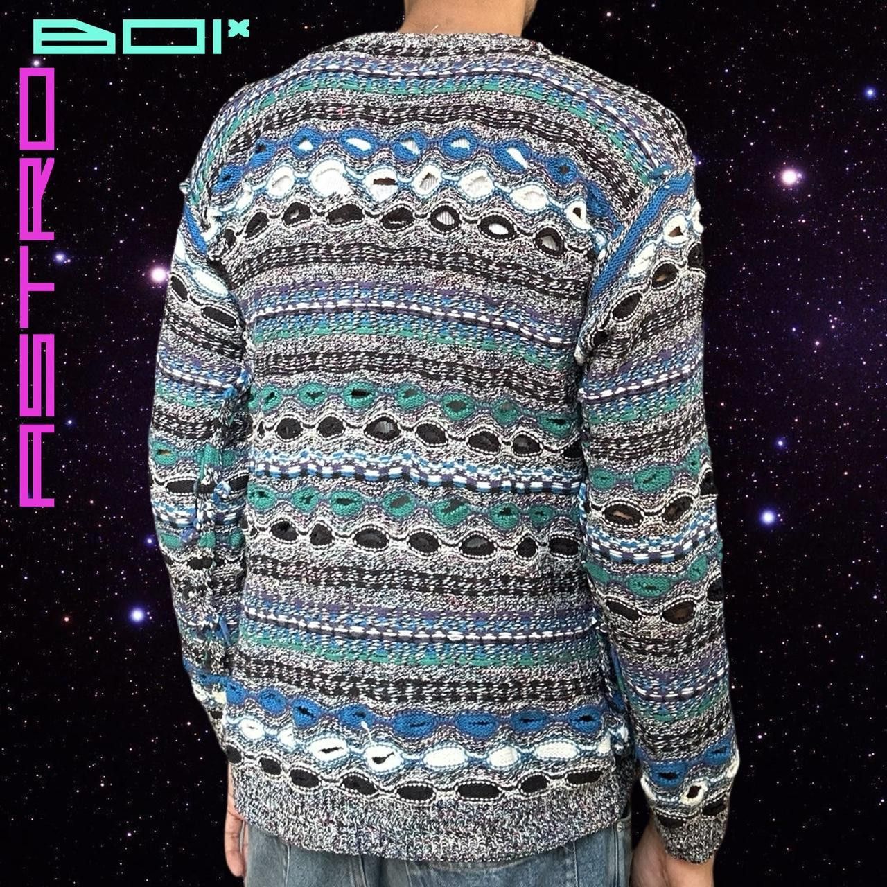 Other ASTROBOI* Black Cut Out Coogi Knit Sweater - Medium Size US M / EU 48-50 / 2 - 4 Thumbnail