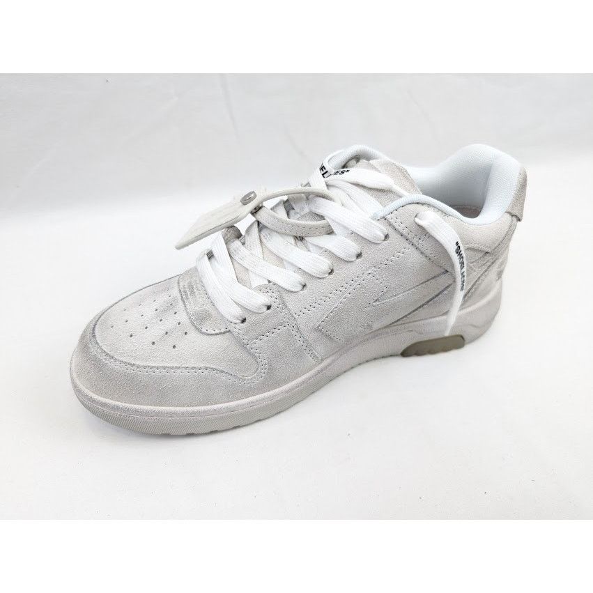 Off-White o1rshd1 Q: 2 / Out Of Office Vintage Suede Sneakers in White Size US 6 / EU 39 - 8 Thumbnail