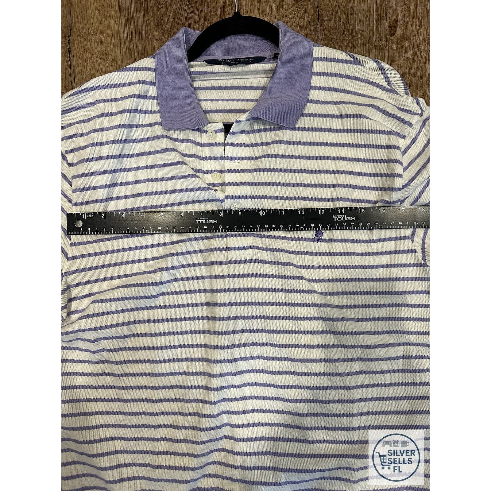 Polo Ralph Lauren Polo Golf Ralph Lauren Large Striped Polo Crest Logo Shirt Size US L / EU 52-54 / 3 - 5 Thumbnail