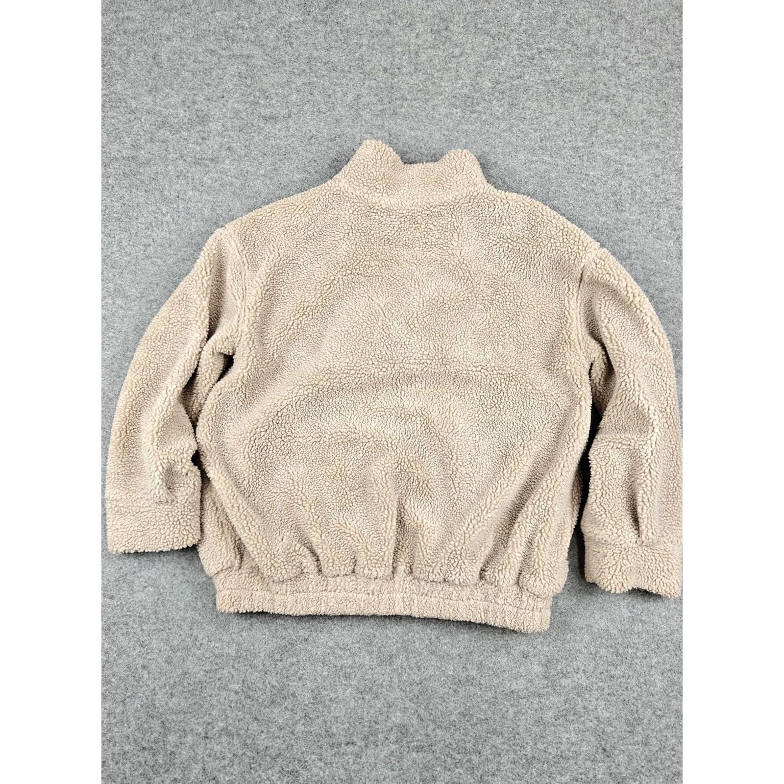 Vintage Lovers + Friends Jacket Womens XS Beige Sherpa Fleece Full Zip Pockets Lined Size XS / US 0-2 / IT 36-38 - 6 Thumbnail