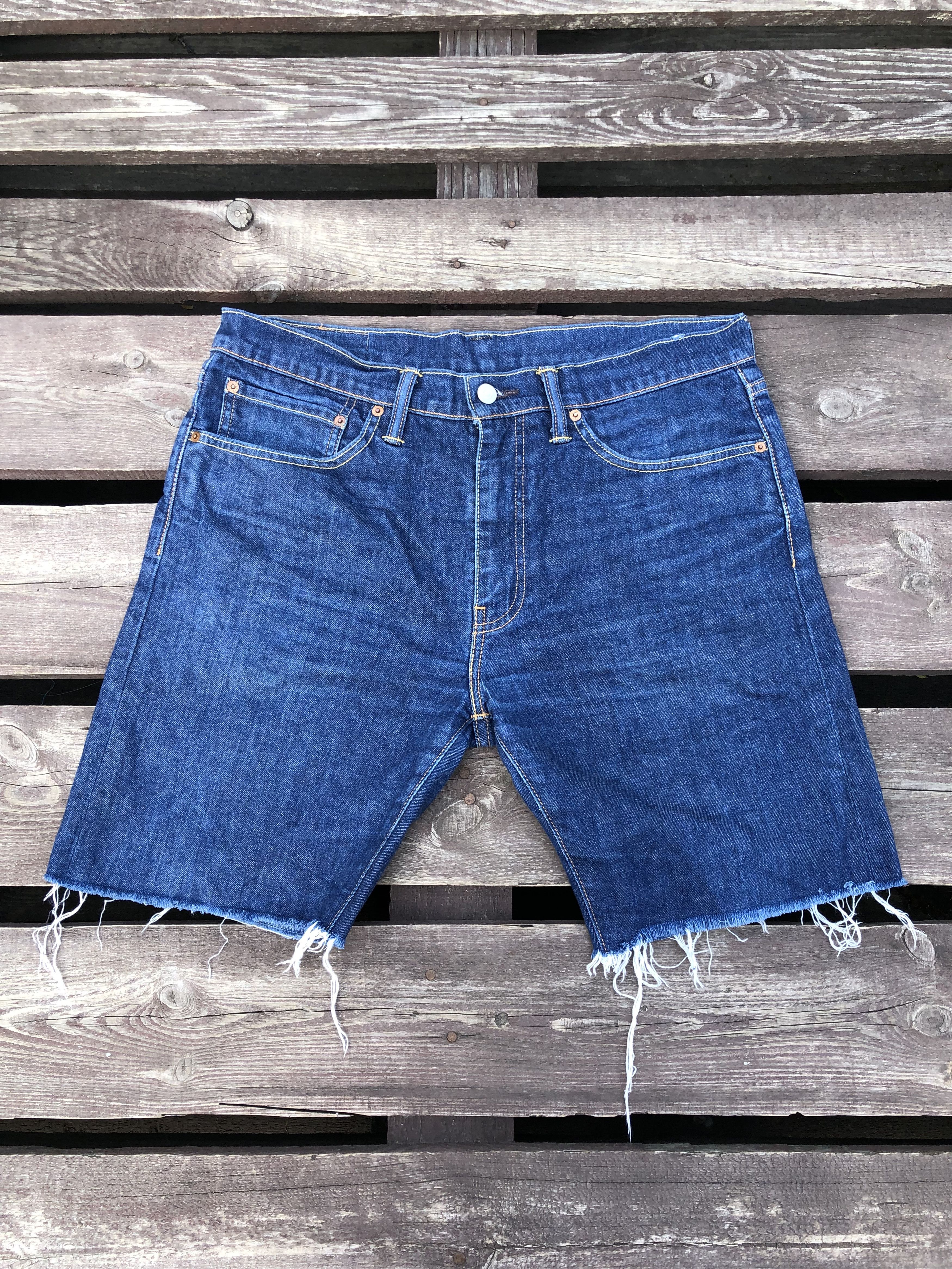 Levi's Vintage 2000s Levi’s 508 Custom Cut Denim Shorts Size W34 Size US 34 / EU 50 - 2 Thumbnail