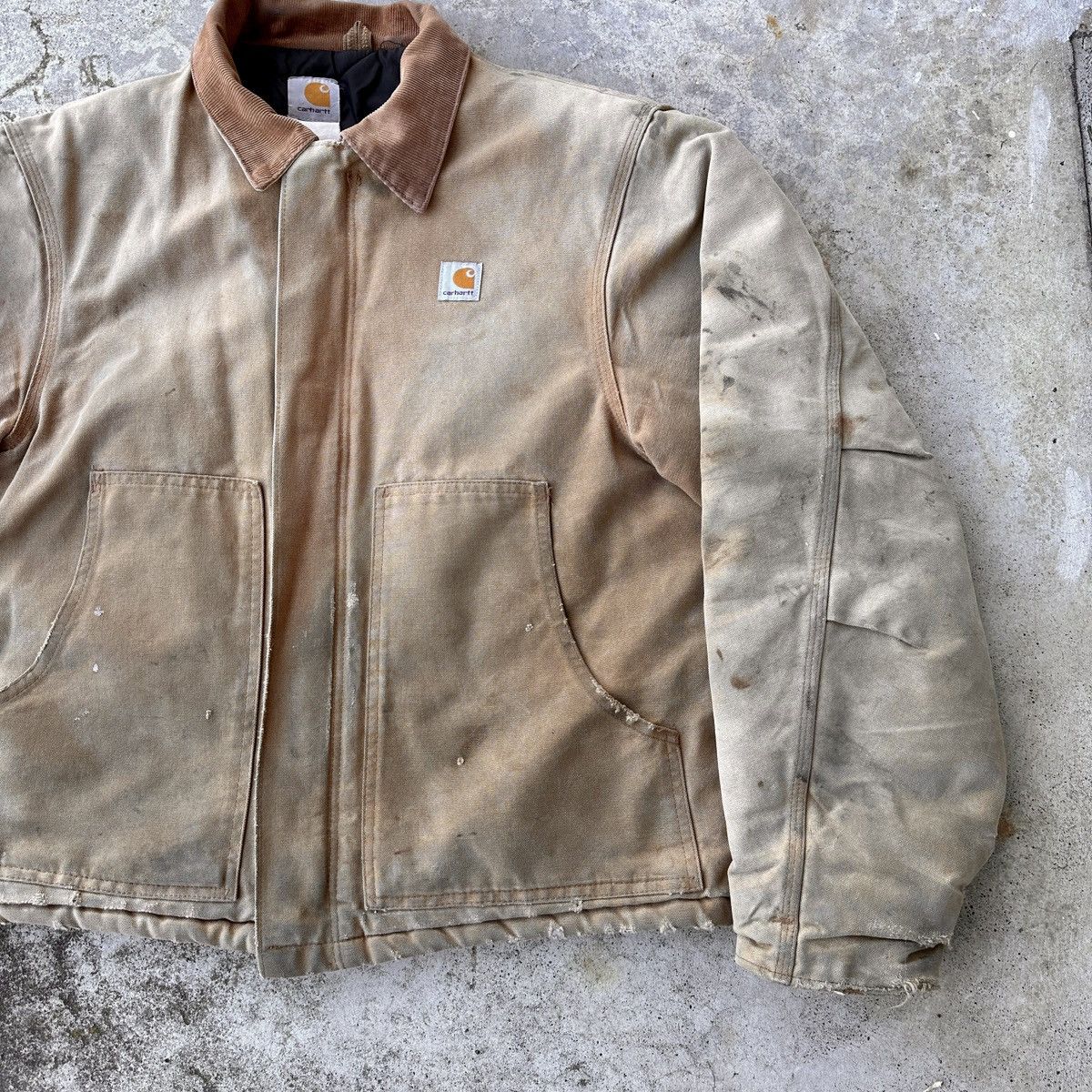 Carhartt Thrashed 90’s Arctic Faded Dirty Work Jacket Detroit Size US L / EU 52-54 / 3 - 4 Thumbnail