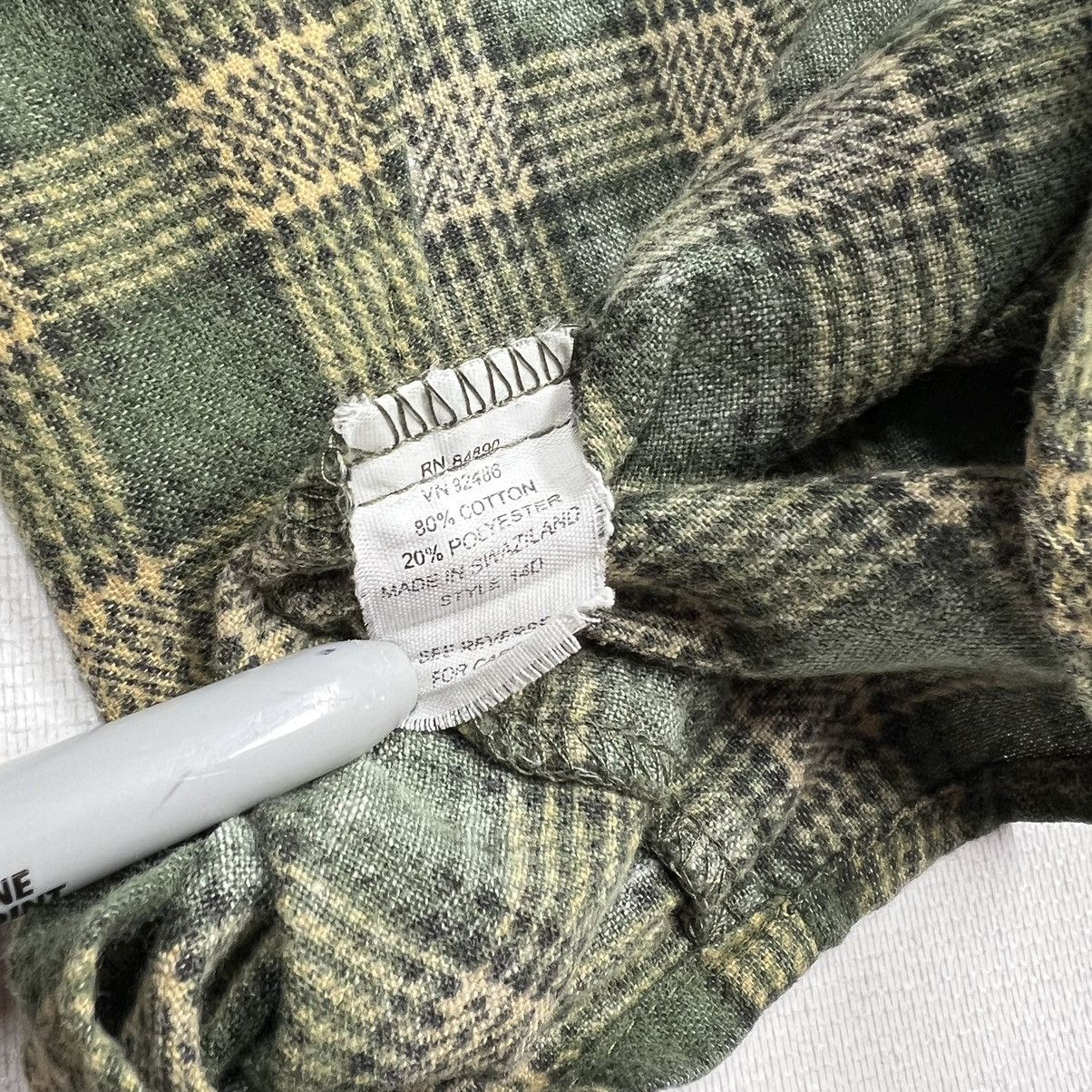 Haband × Vintage VTG Haband Flannel Shirt Green Plaid Button Up Pearl Snap Size US L / EU 52-54 / 3 - 9 Thumbnail