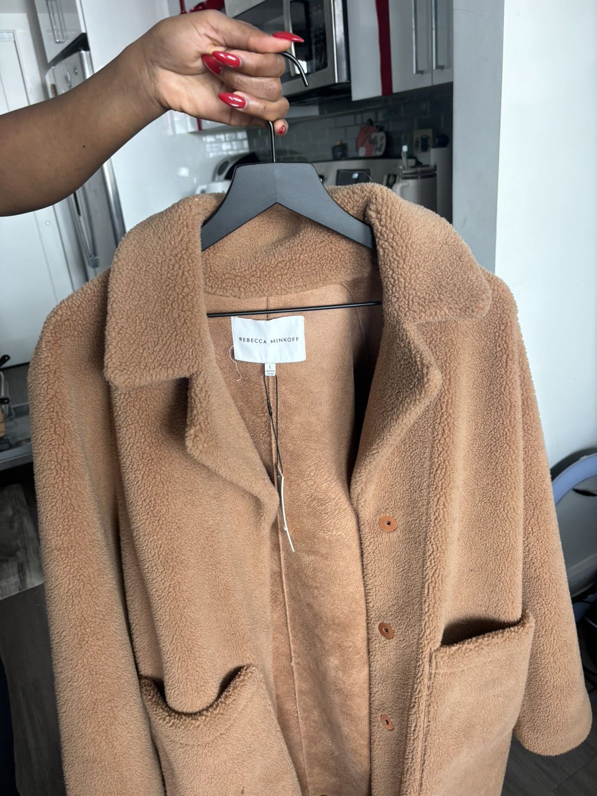Rebecca Minkoff Rebecca Minkoff Oversized Teddy Coat Size L / US 10 / IT 46 - 3 Thumbnail