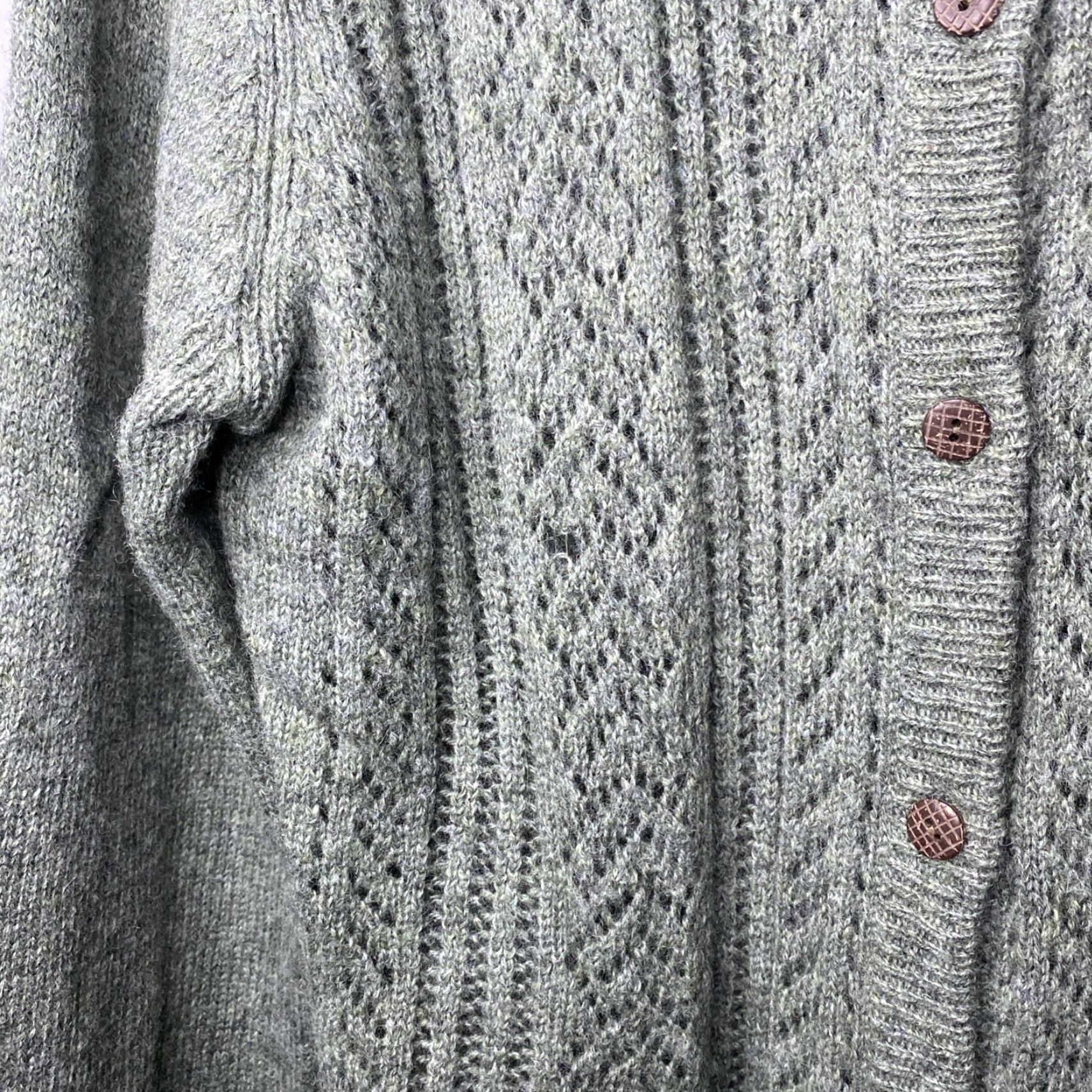 Vintage VINTAGE Woolrich Cardigan 100% Wool Womens M Green Wool Cardigan 80s Buttons Insulated Crew Neck Raglan Sleeve Size M / US 6-8 / IT 42-44 - 7 Thumbnail