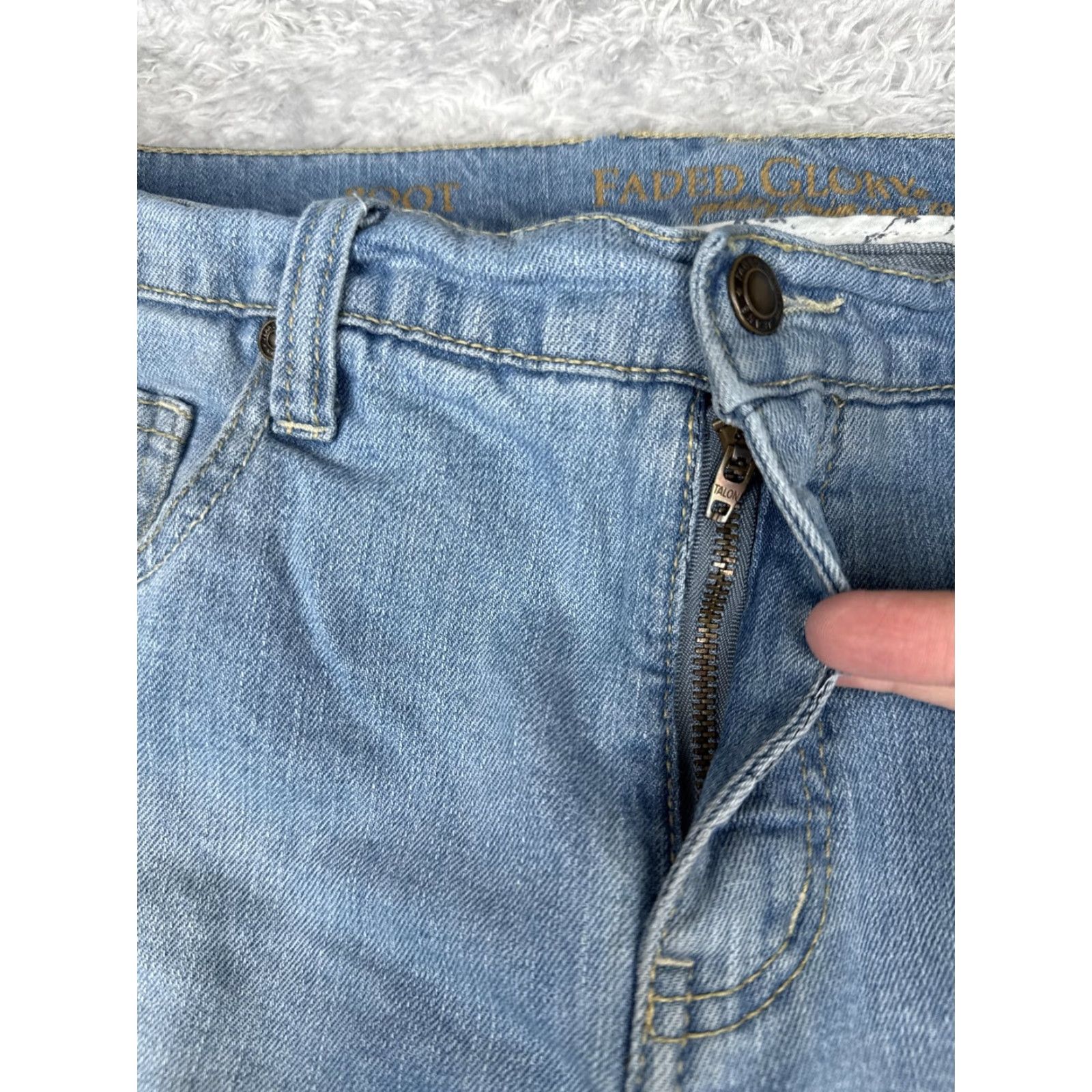 Faded Glory Faded Glory Jeans Bootcut Womens 16 Light Wash Blue Stretch Denim 36x30 Size 38" / US 16 / IT 52 - 5 Thumbnail