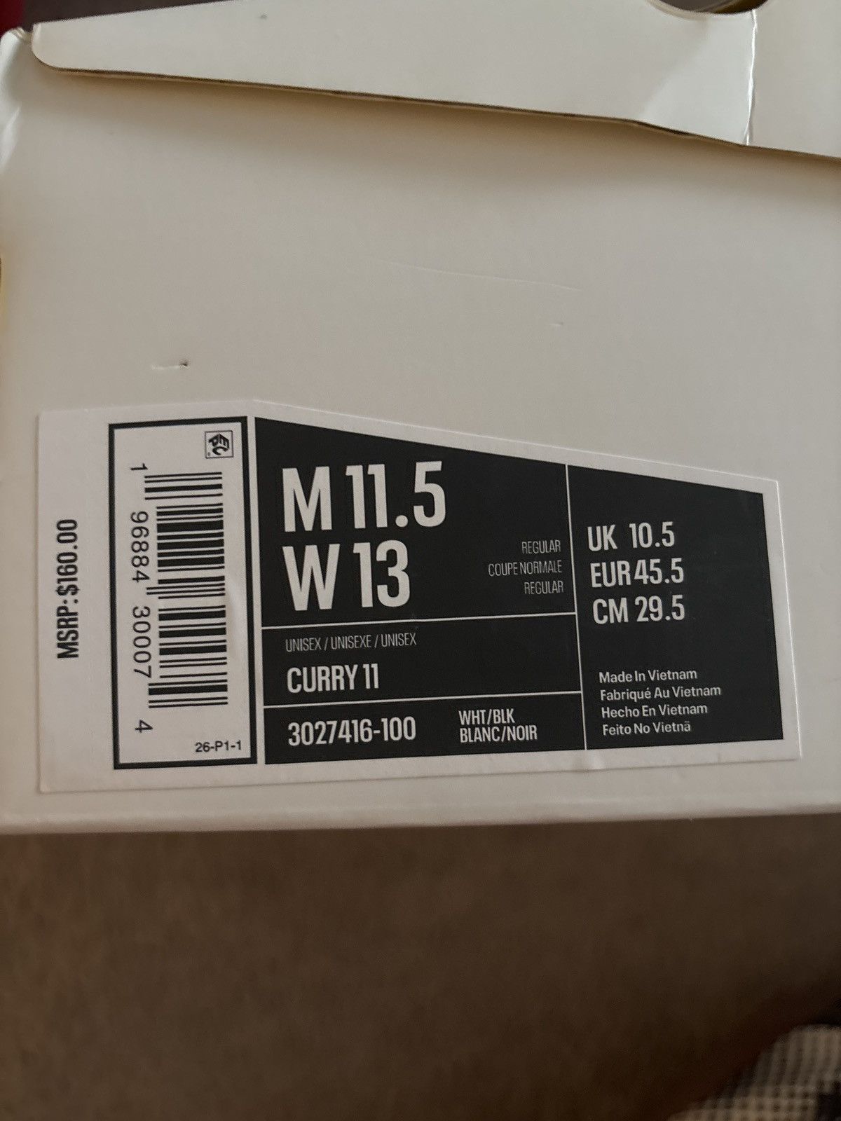 Under Armour Curry 11 Size US 11.5 / EU 44-45 - 6 Thumbnail