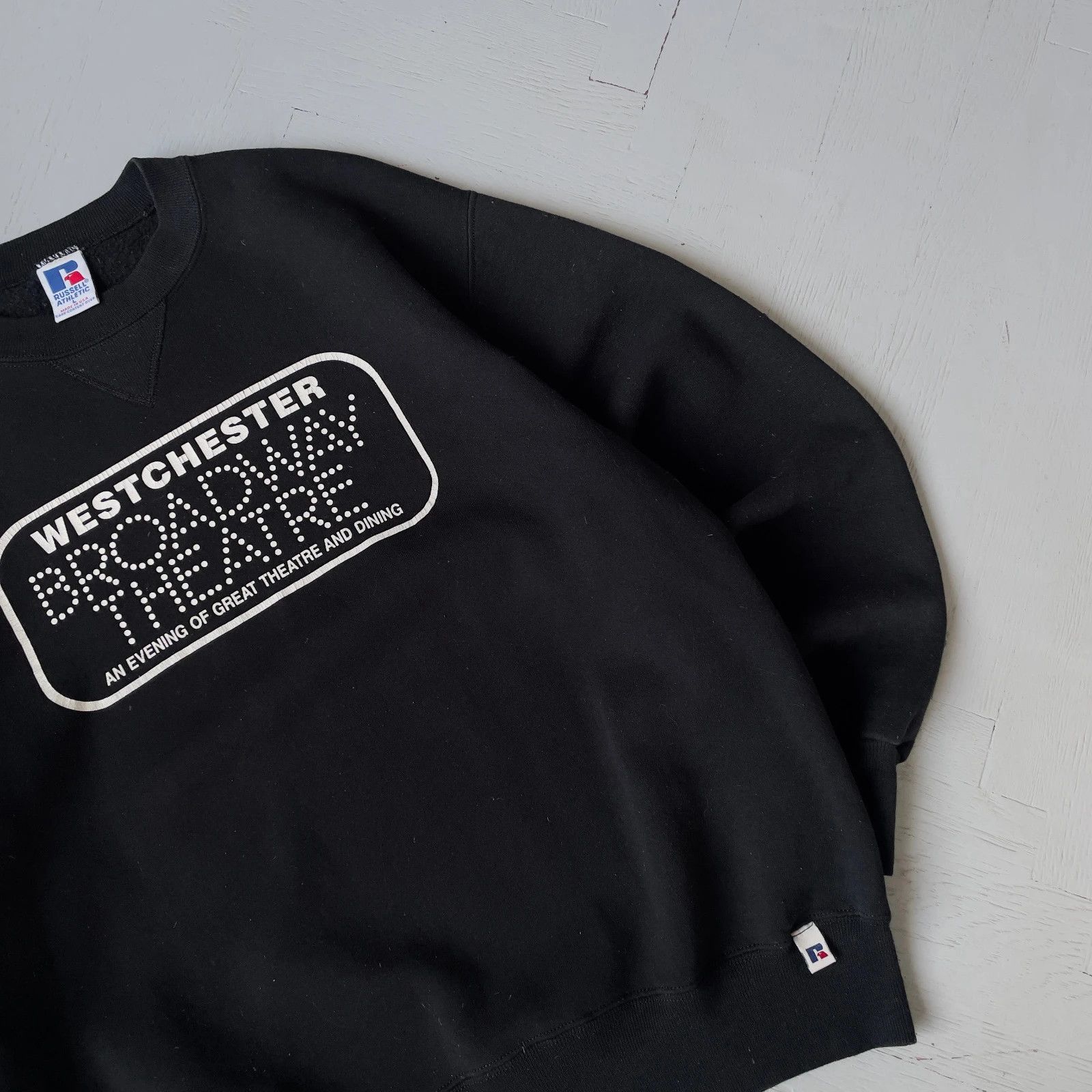 Russell Athletic Vintage 90s Russell Athletic Broadway Theatre Sweatshirt Size US L / EU 52-54 / 3 - 3 Thumbnail