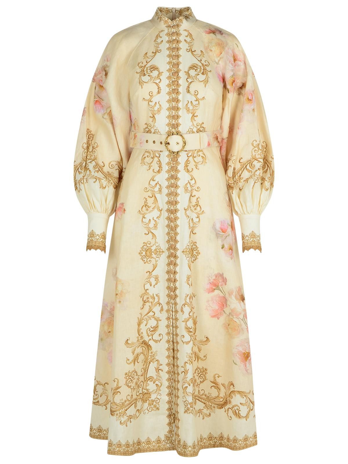 ZIMMERMANN Cream Linen Dress