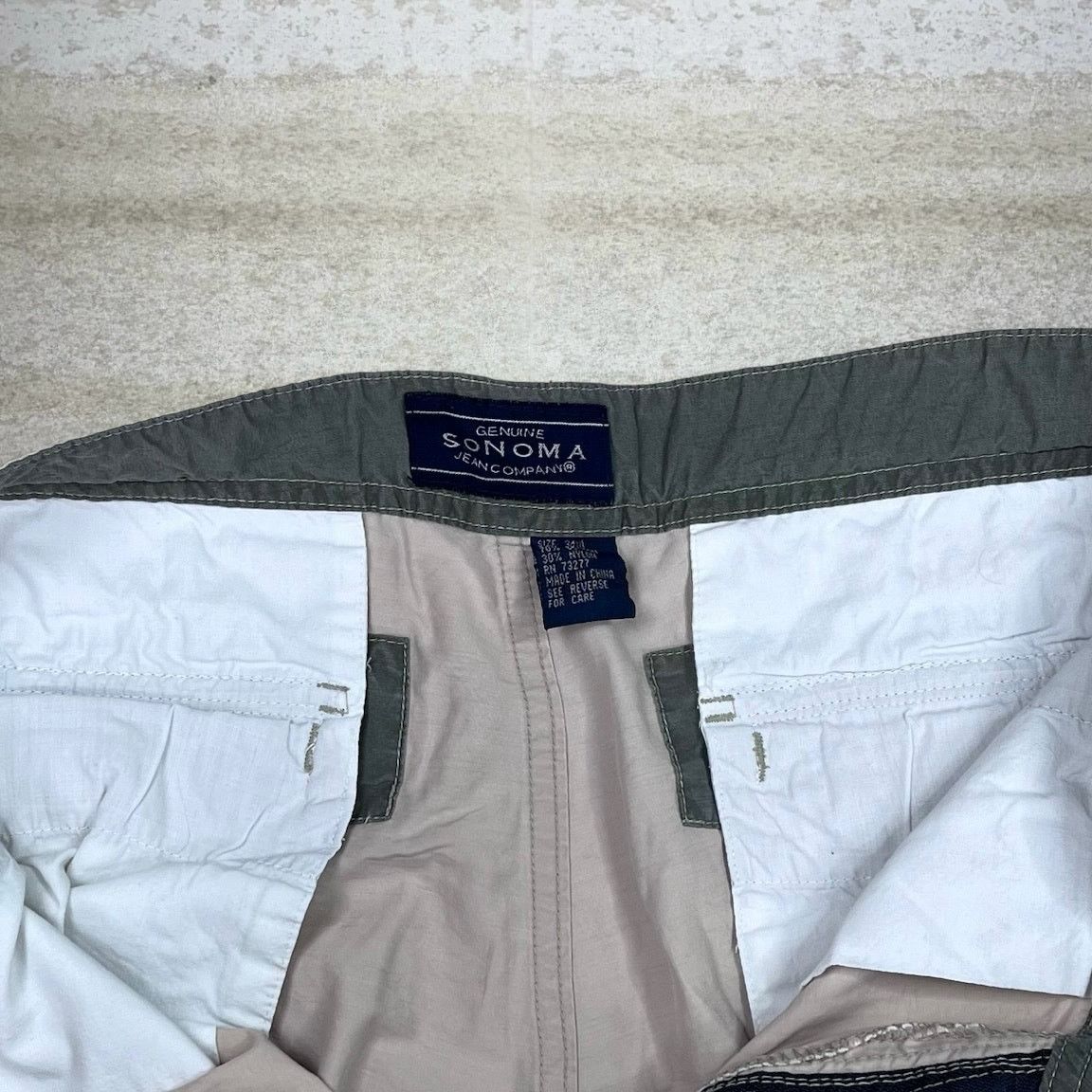 Sonoma Vintage Y2K Sonoma Cargo Shorts 34x11 Tan Adjustable Waist Size US 34 / EU 50 - 4 Thumbnail