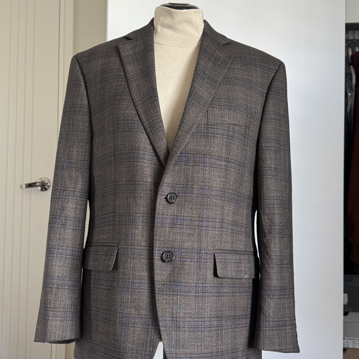 Lauren Ralph Lauren Lauren Ralph Lauren Brown Checkered Wool Blazer - 42R Size 42R - 1 Thumbnail