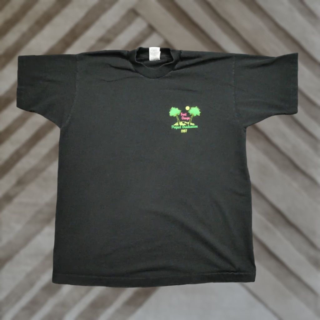 Fruit Of The Loom VINTAGE Fruit of the Loom T-Shirt Mens XL Black 90s Graphic Print Art Size US XL / EU 56 / 4 - 1 Thumbnail