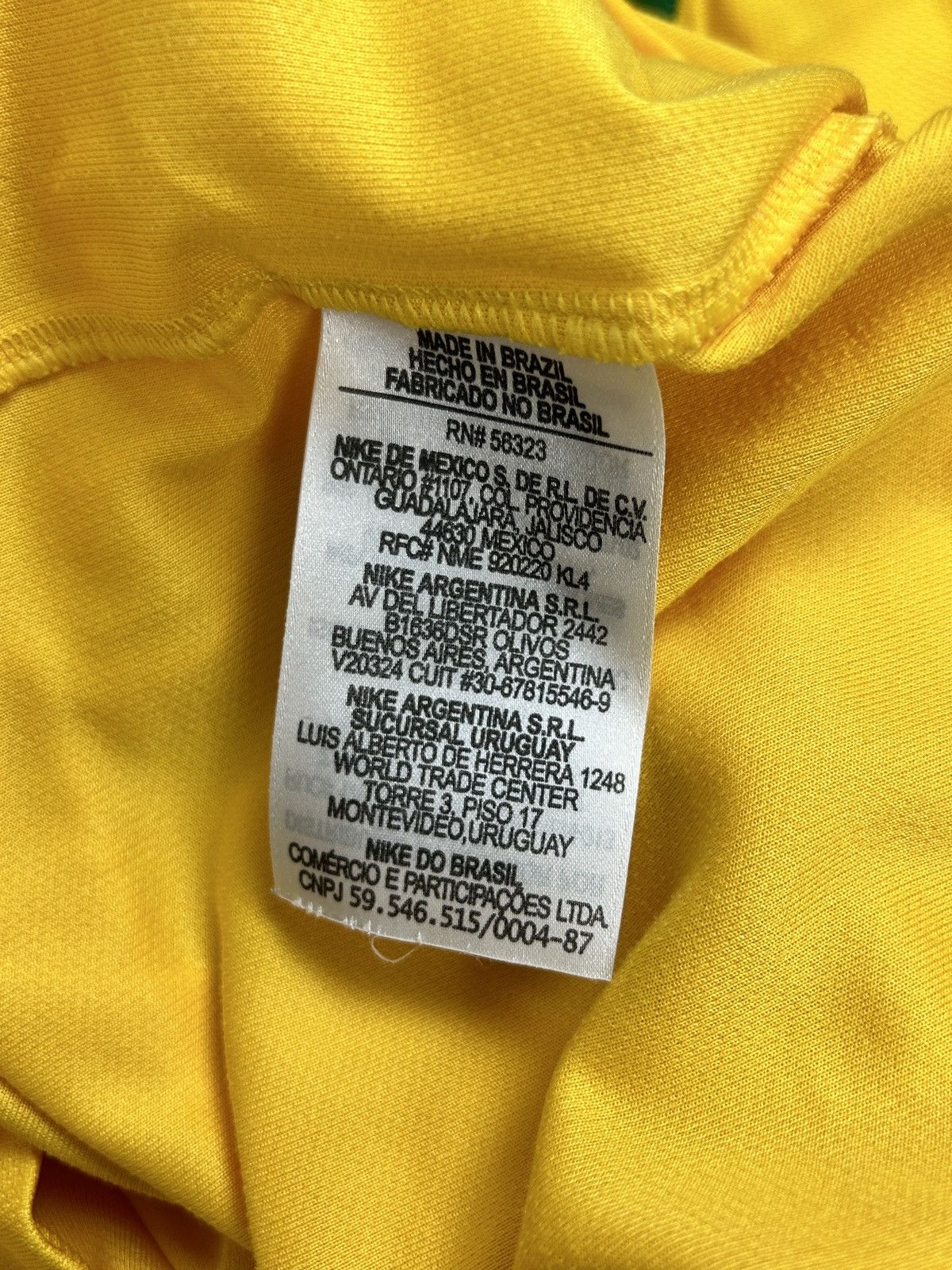Nike Nike Brazil CBF 2014 Home World Cup Soccer Jersey Yellow M Size US M / EU 48-50 / 2 - 9 Thumbnail